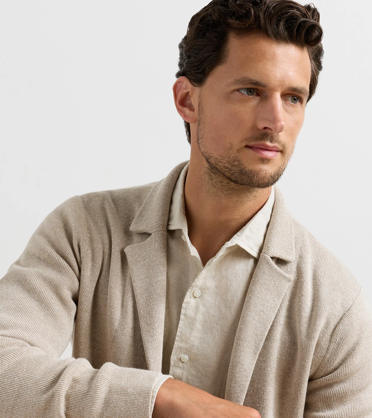Beau Sweater Blazer in TRUFFLE - Alternate Image 3