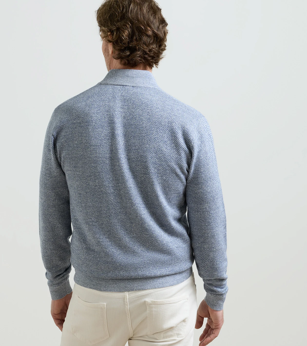 Barlow Quarter-Zip Sweater in STORM - Alternate Image 2