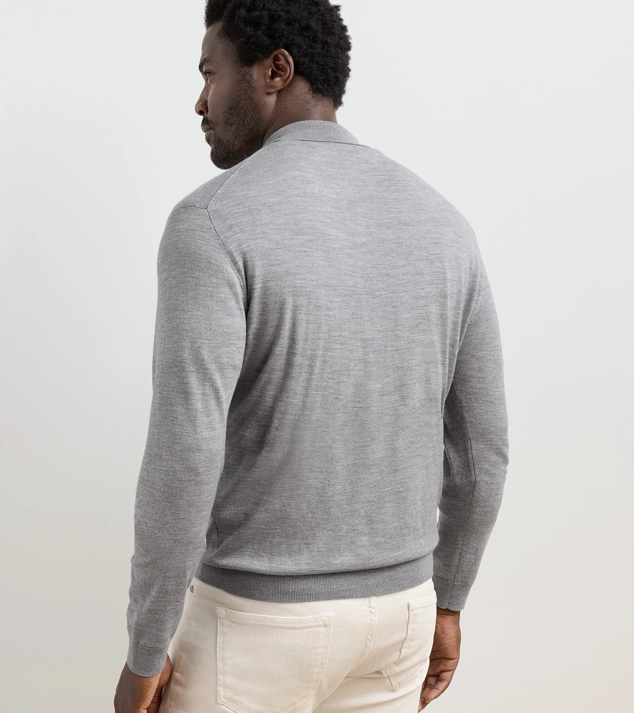 Southport Full-Button Sweater in Gale Grey - Alternate Image 2