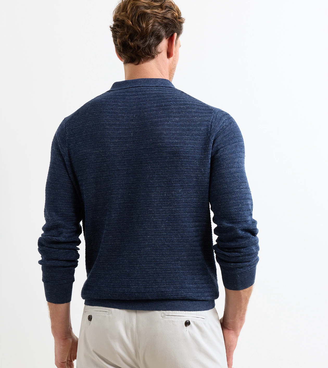 Rhodes Riviera Collar Sweater in Navy - Alternate Image 2