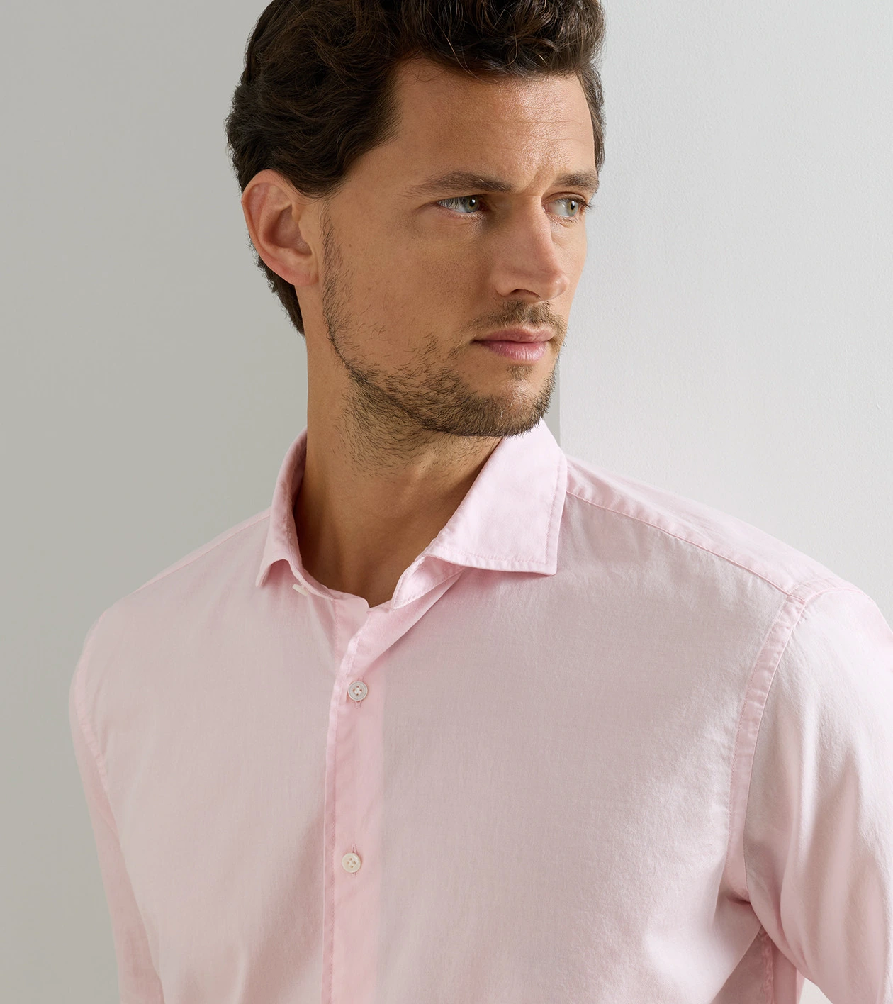 Journeyman Cotton Sport Shirt in Misty Rose - Alternate Image 3