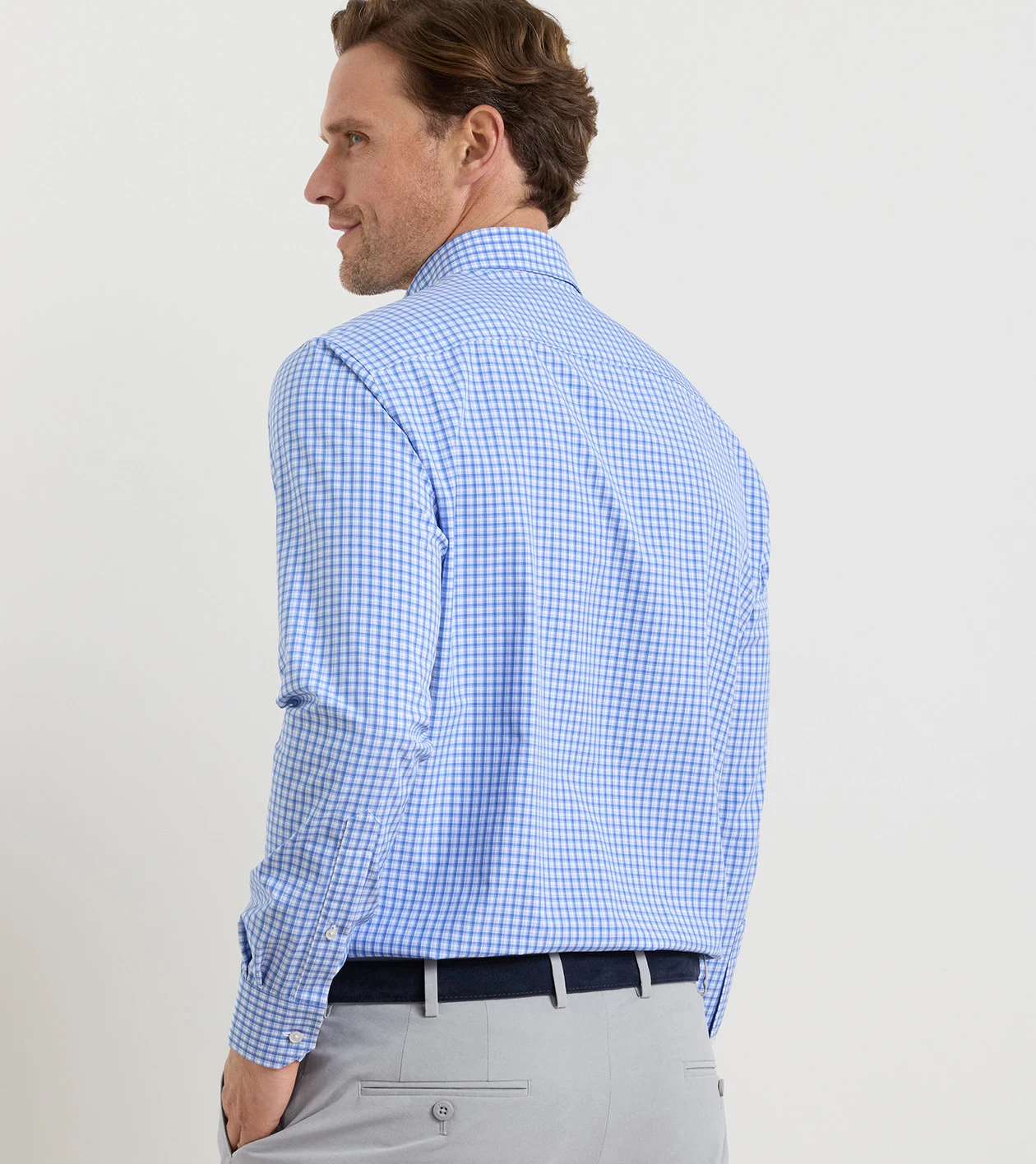 Bienville Performance Poplin Sport Shirt in Dusk Blue - Alternate Image 2
