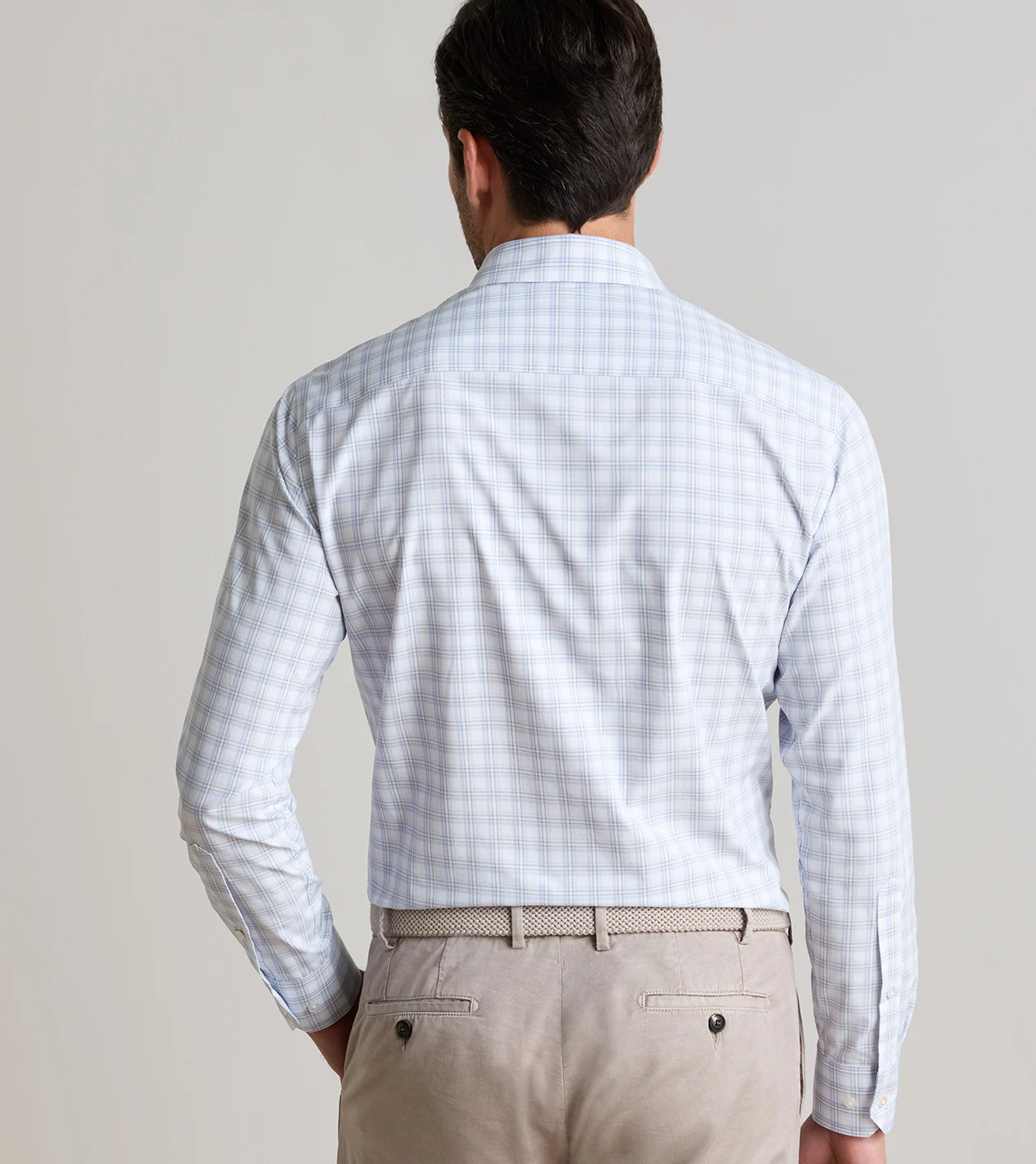 Bechtle Performance Poplin Sport Shirt in IRIS MIST - Alternate Image 2