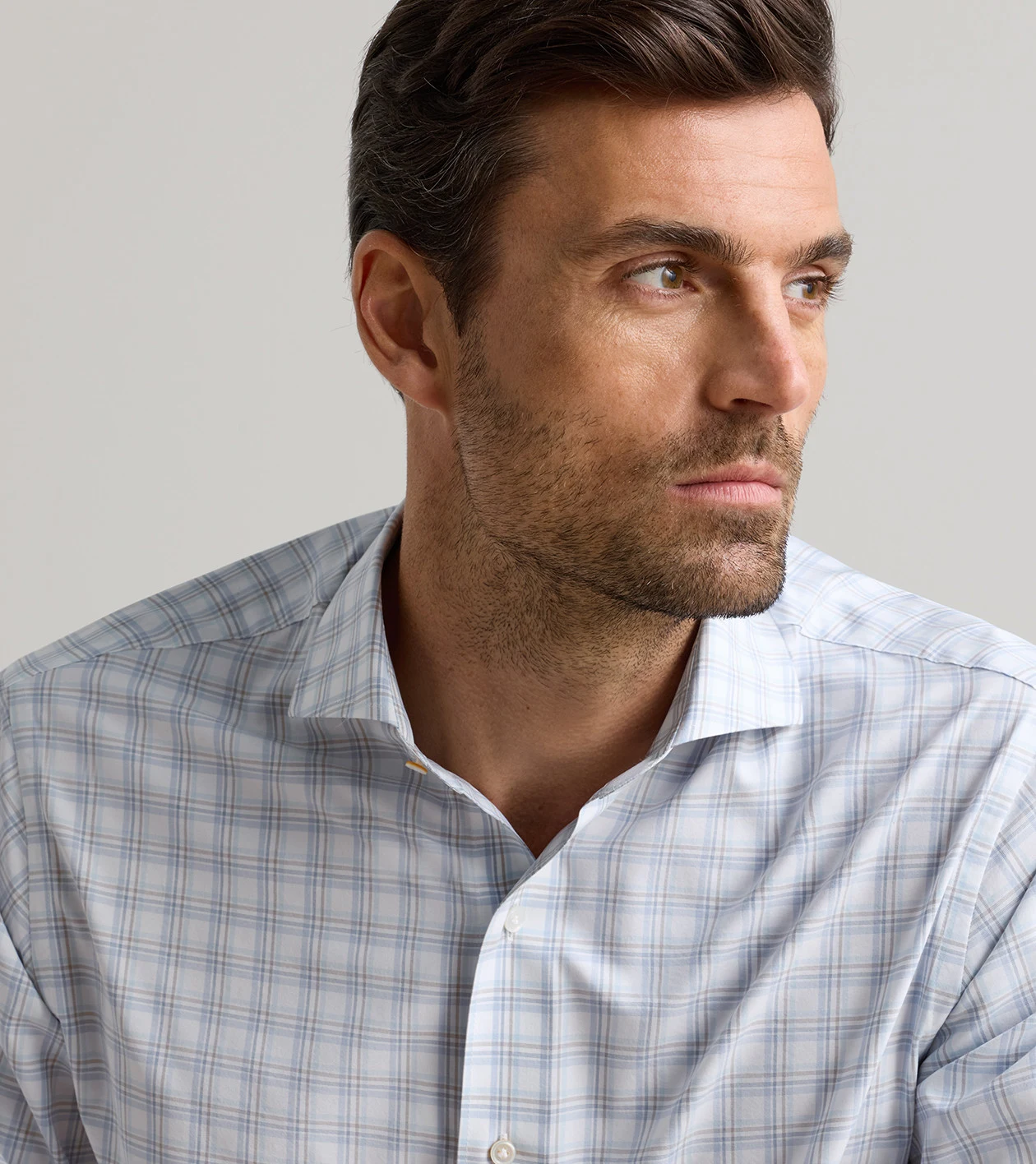Bechtle Performance Poplin Sport Shirt in IRIS MIST - Alternate Image 3