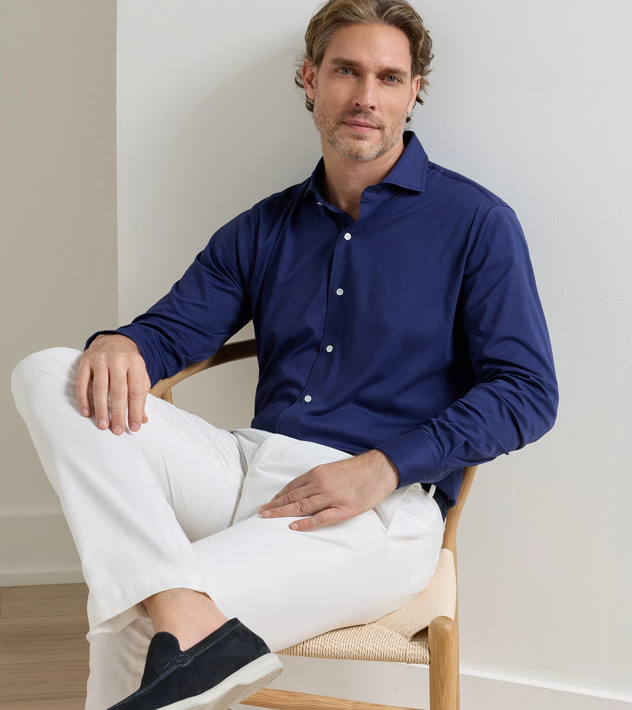 Excursionist Flex Solid Sport Shirt in Navy - Alternate Image 1