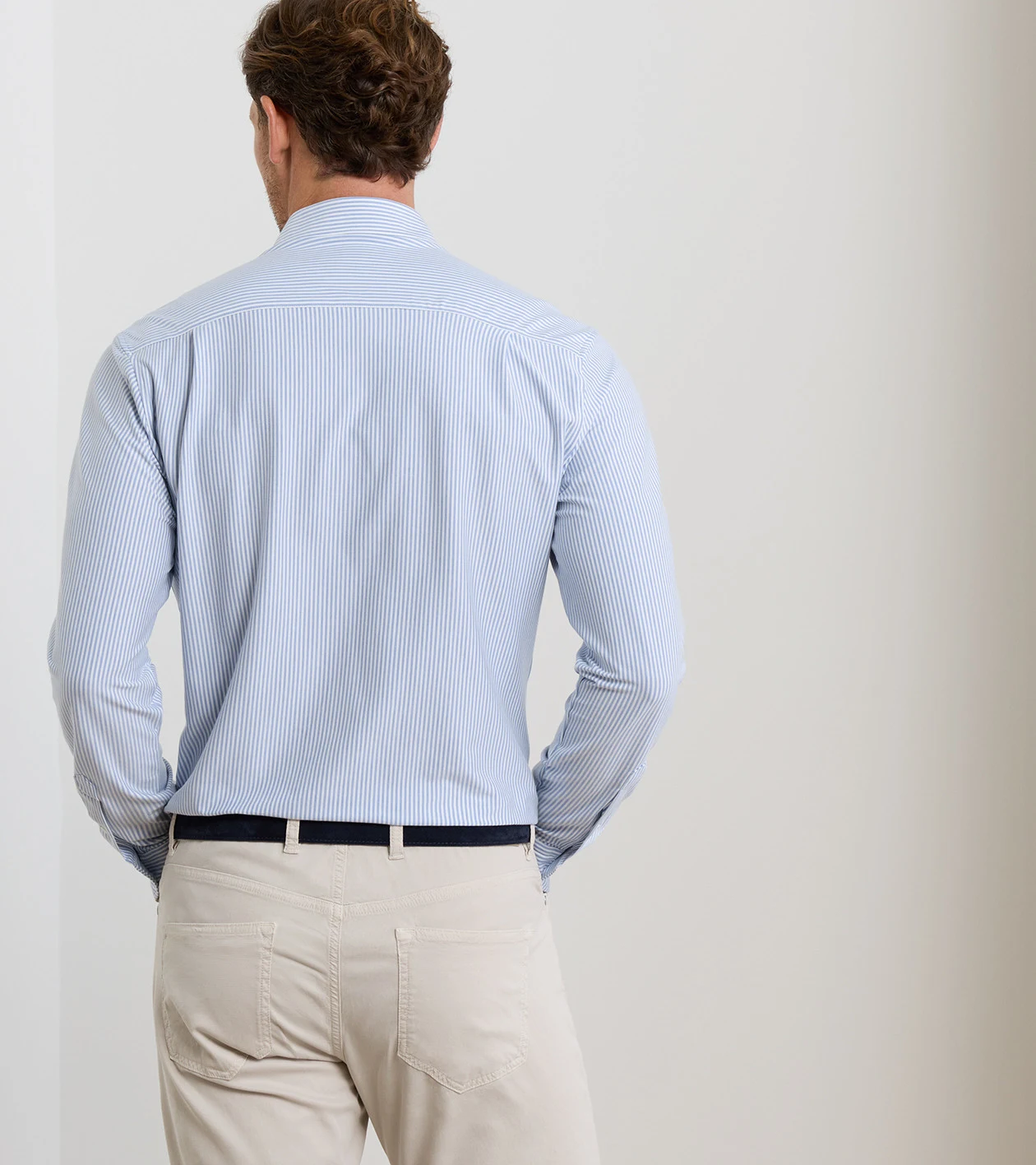 Excursionist Flex Stripe Sport Shirt in Dusk Blue - Alternate Image 2