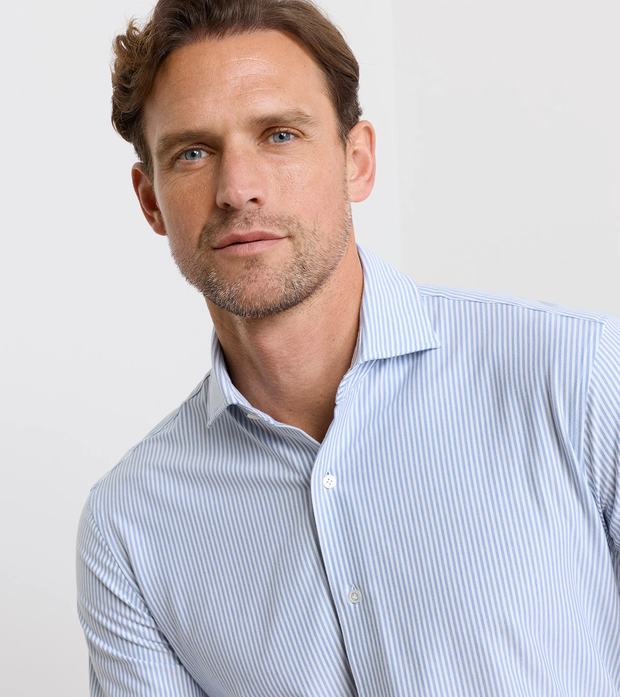 Excursionist Flex Stripe Sport Shirt in Dusk Blue - Alternate Image 3
