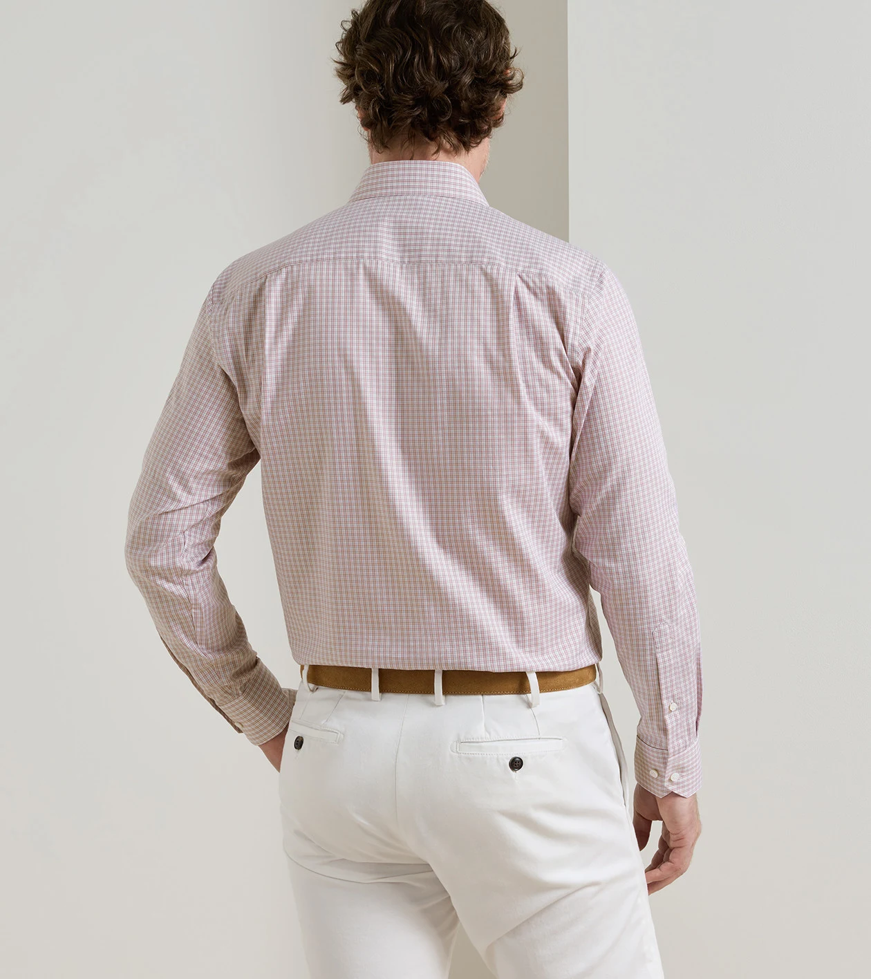 Dante Cotton Sport Shirt in ROSE QUARTZ - Alternate Image 2