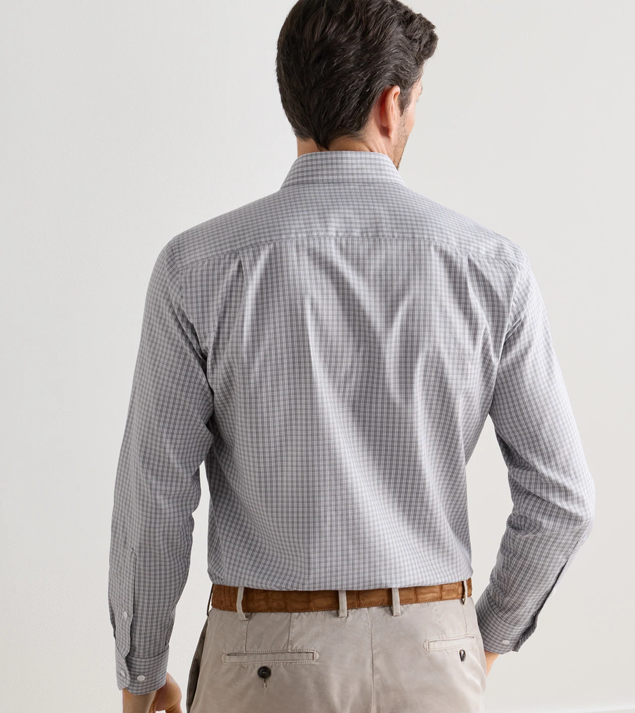 Dante Cotton Sport Shirt in STORM - Alternate Image 2