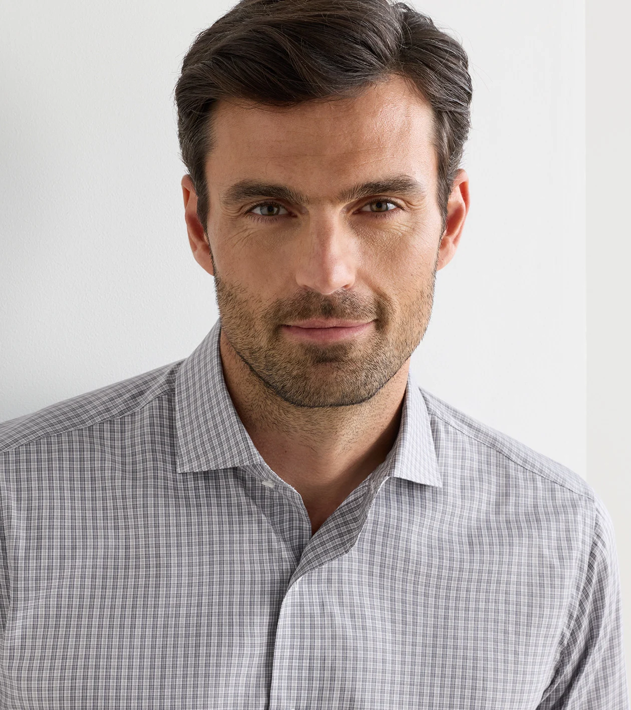Dante Cotton Sport Shirt in STORM - Alternate Image 3