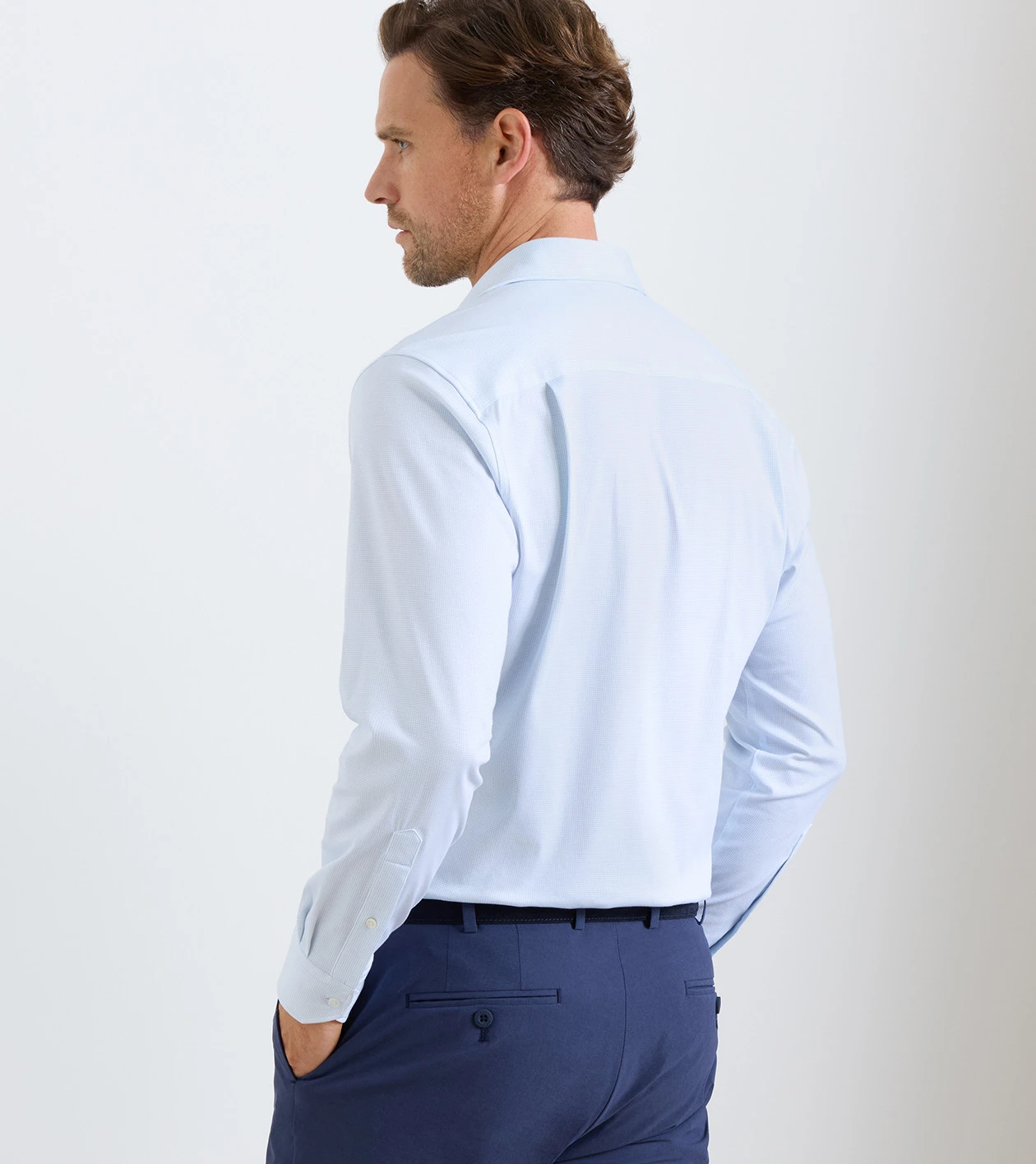 Excursionist Flex Print Sport Shirt in Blue Frost - Alternate Image 2