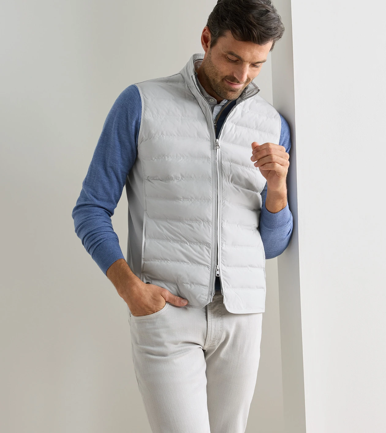 Winsome Hybrid Vest in British Grey - Alternate Image 1