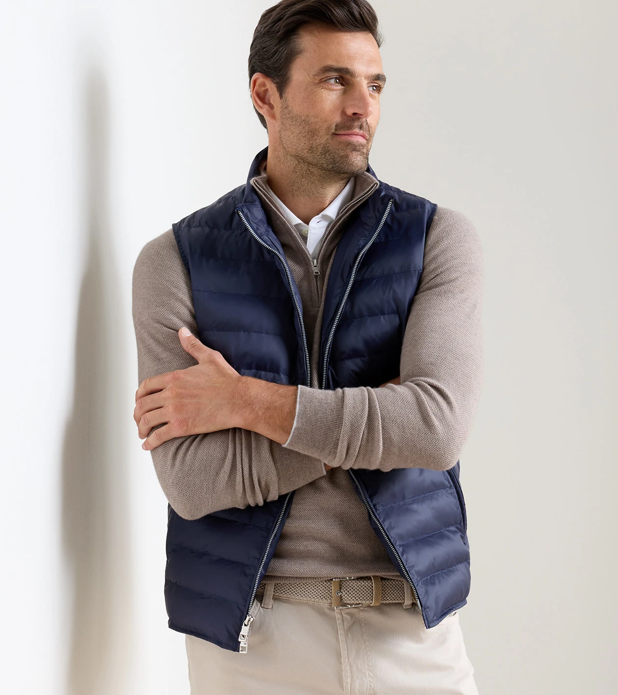 Holdridge Quilted Vest in Navy - Alternate Image 1