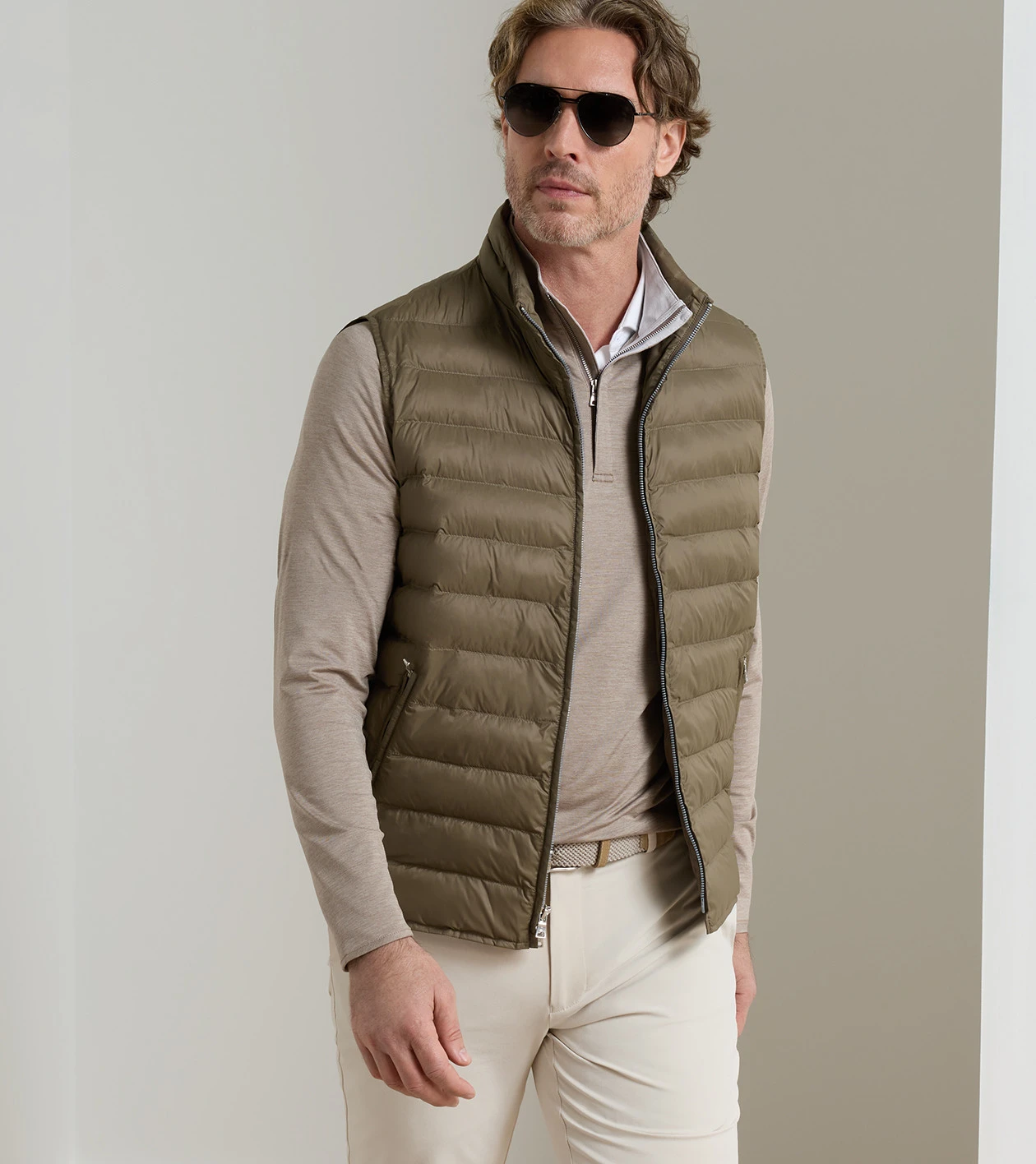 Holdridge Quilted Vest in POPLAR BROWN - Alternate Image 1