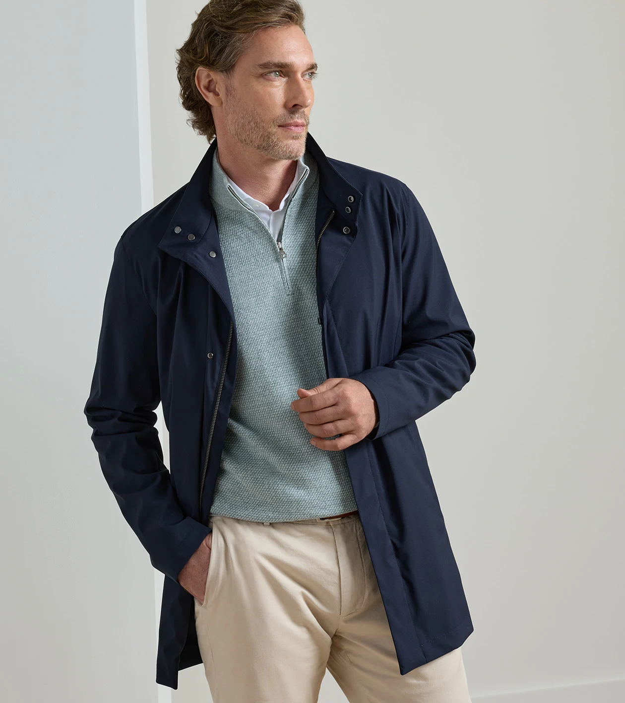 Madison City Coat in Navy - Alternate Image 1
