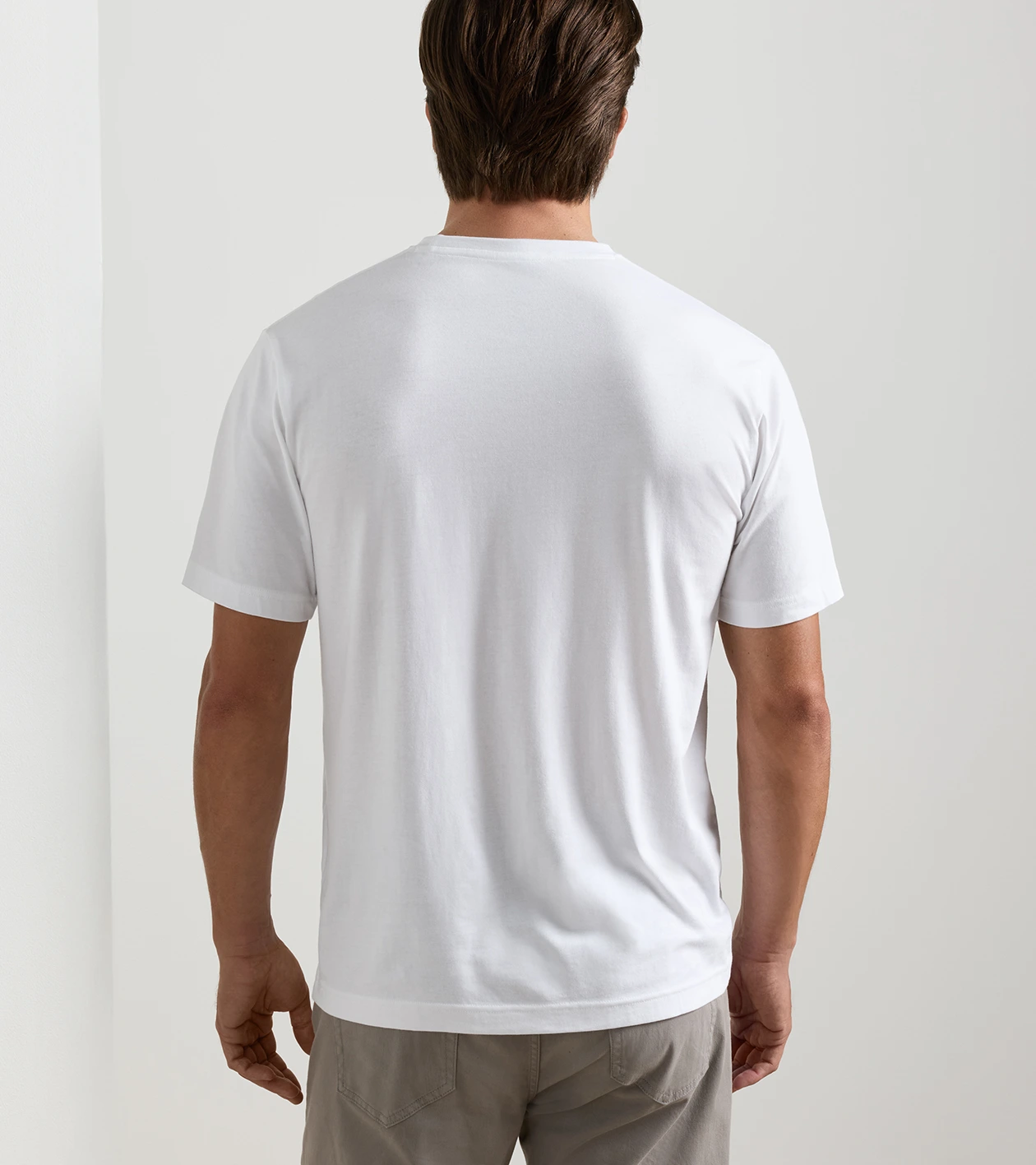 Crown Comfort Short-Sleeve Pocket Tee in White - Alternate Image 2