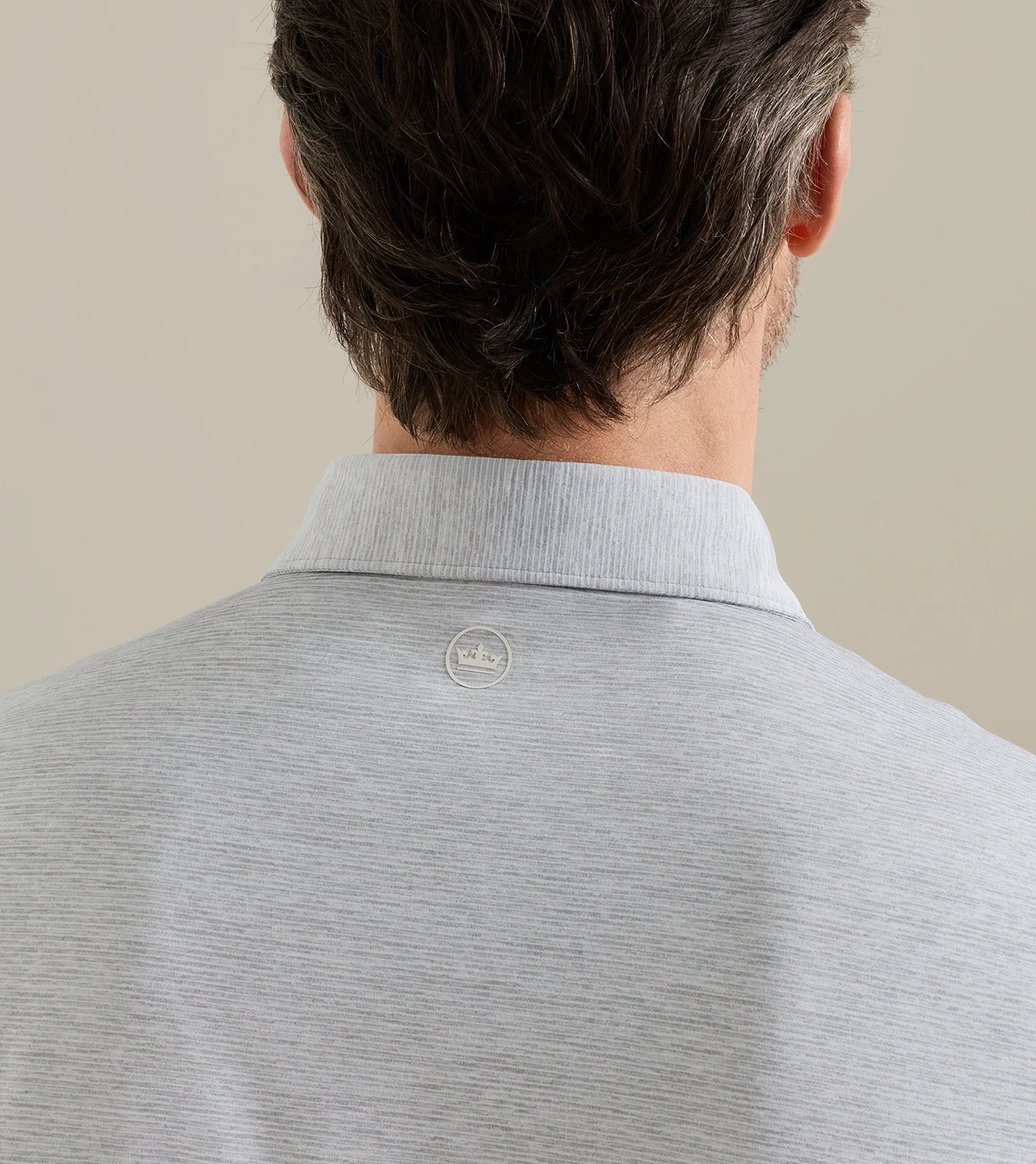 Treble Performance Jersey Polo in Gale Grey - Alternate Image 3