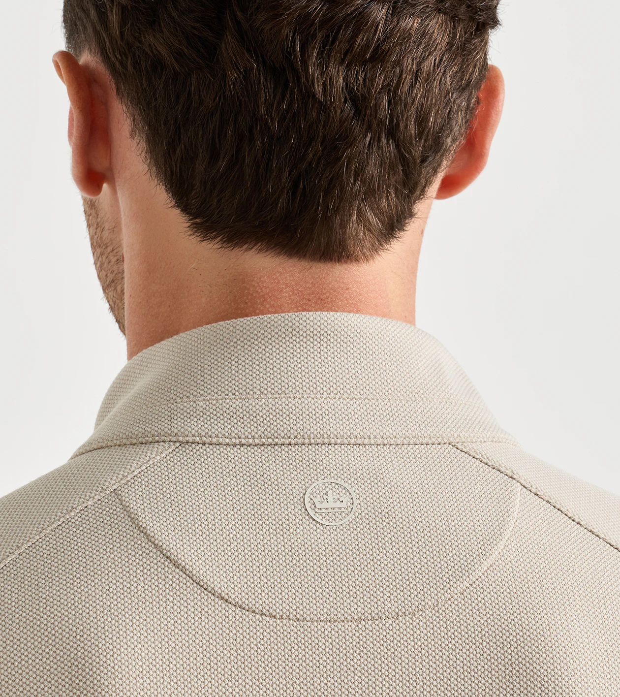 Cradle Piqu&eacute; Performance Quarter-Zip in Khaki - Alternate Image 3