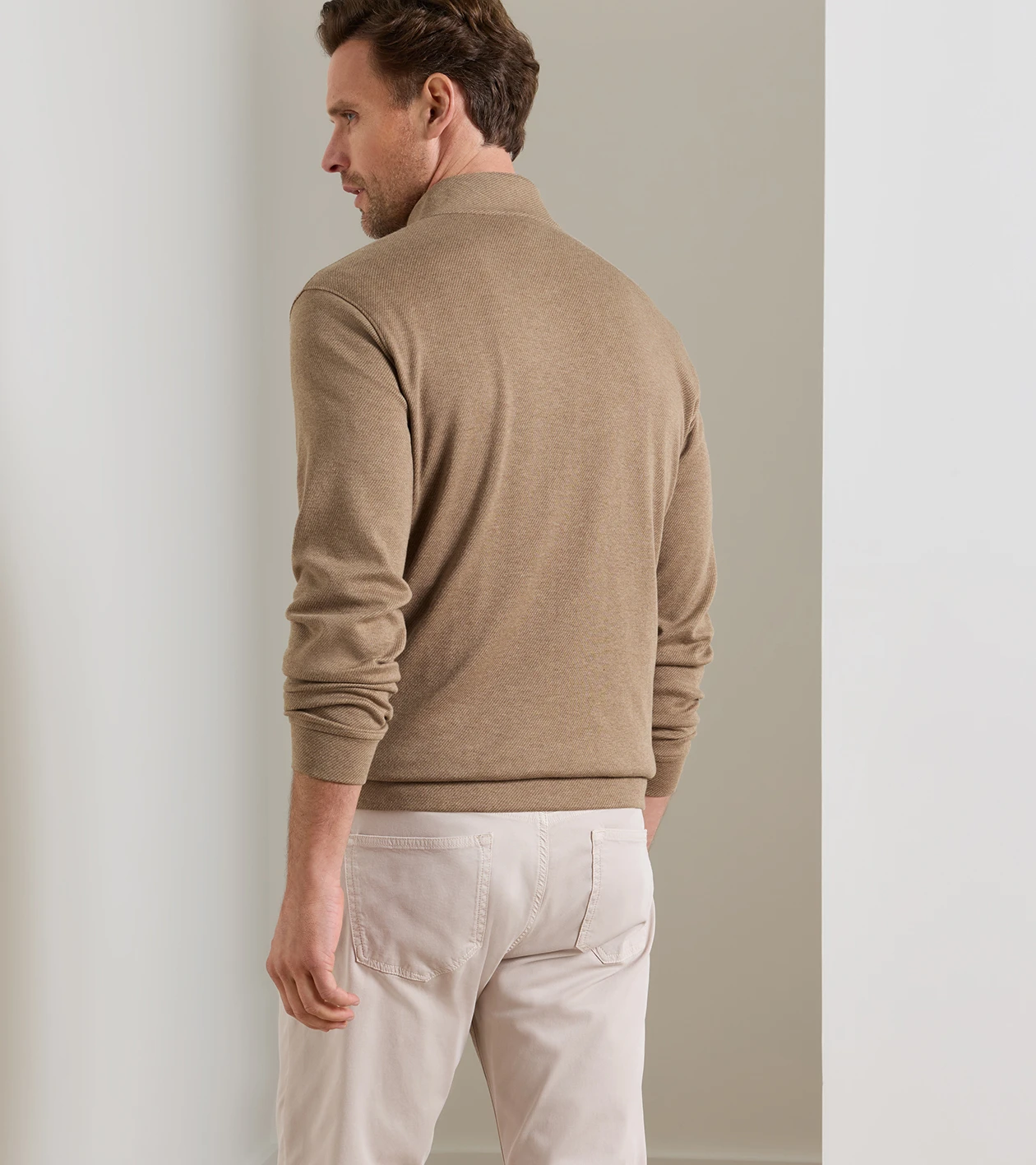 Grant Knit Quarter-Zip in Rye - Alternate Image 2
