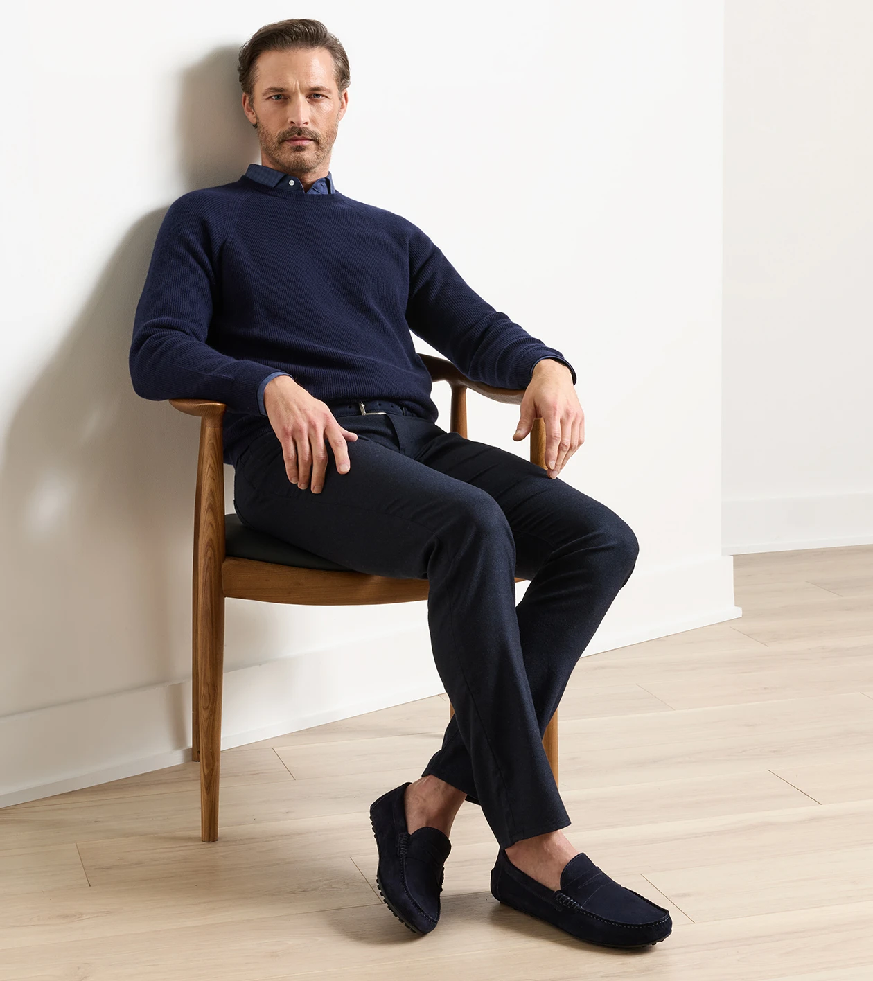 Suffolk Suede Driver in Navy - Alternate Image 2