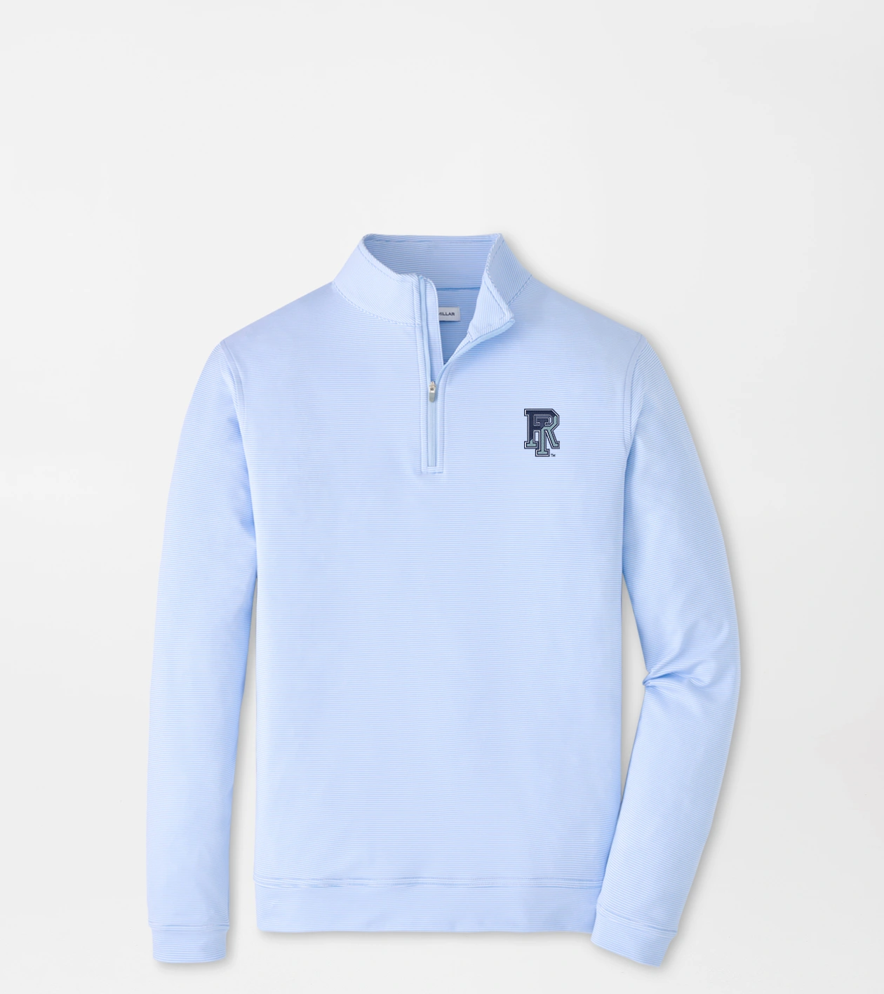 Rhode Island Perth Sugar Stripe Performance Quarter-Zip in Cottage Blue/White