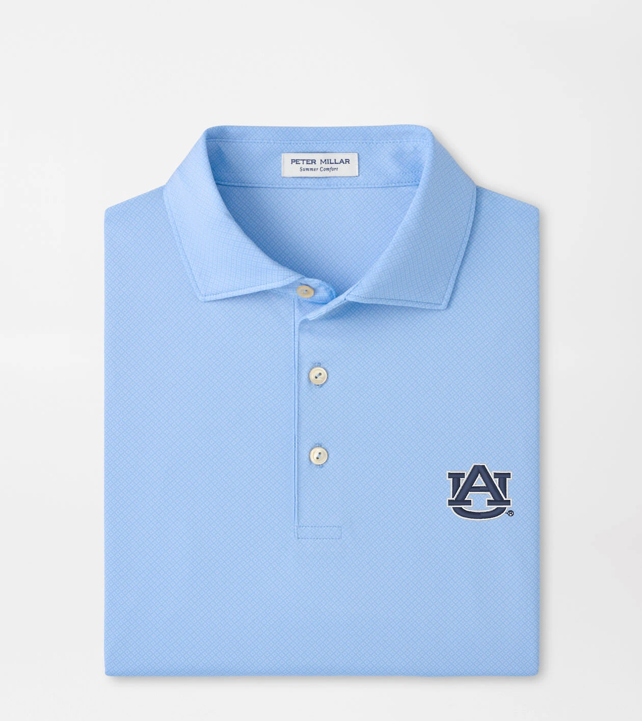 Auburn Hugo Performance Jersey Polo in Cottage Blue