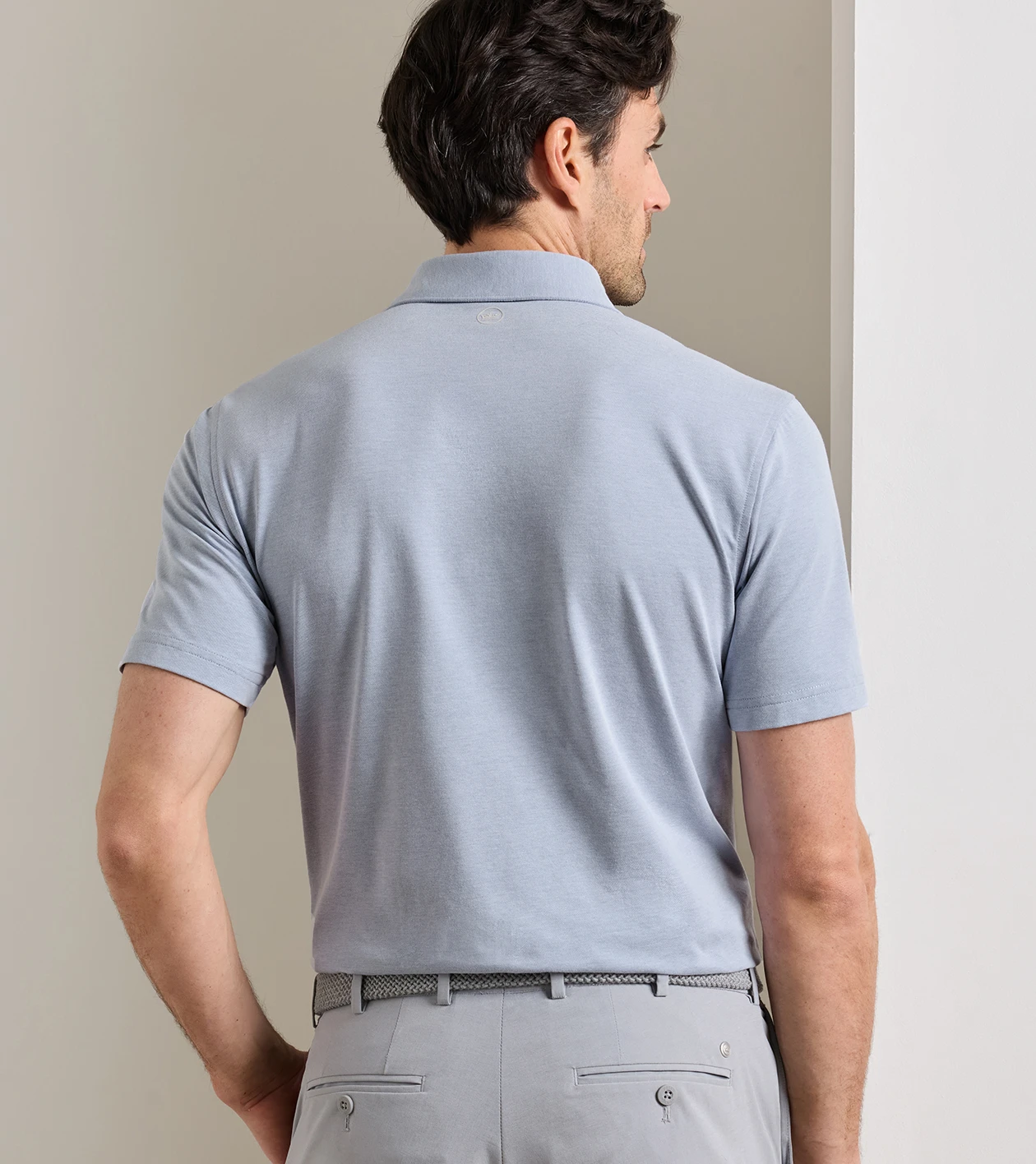 Albatross Cotton-Blend Piqu&eacute; Polo in WINDY BLUE - Alternate Image 2