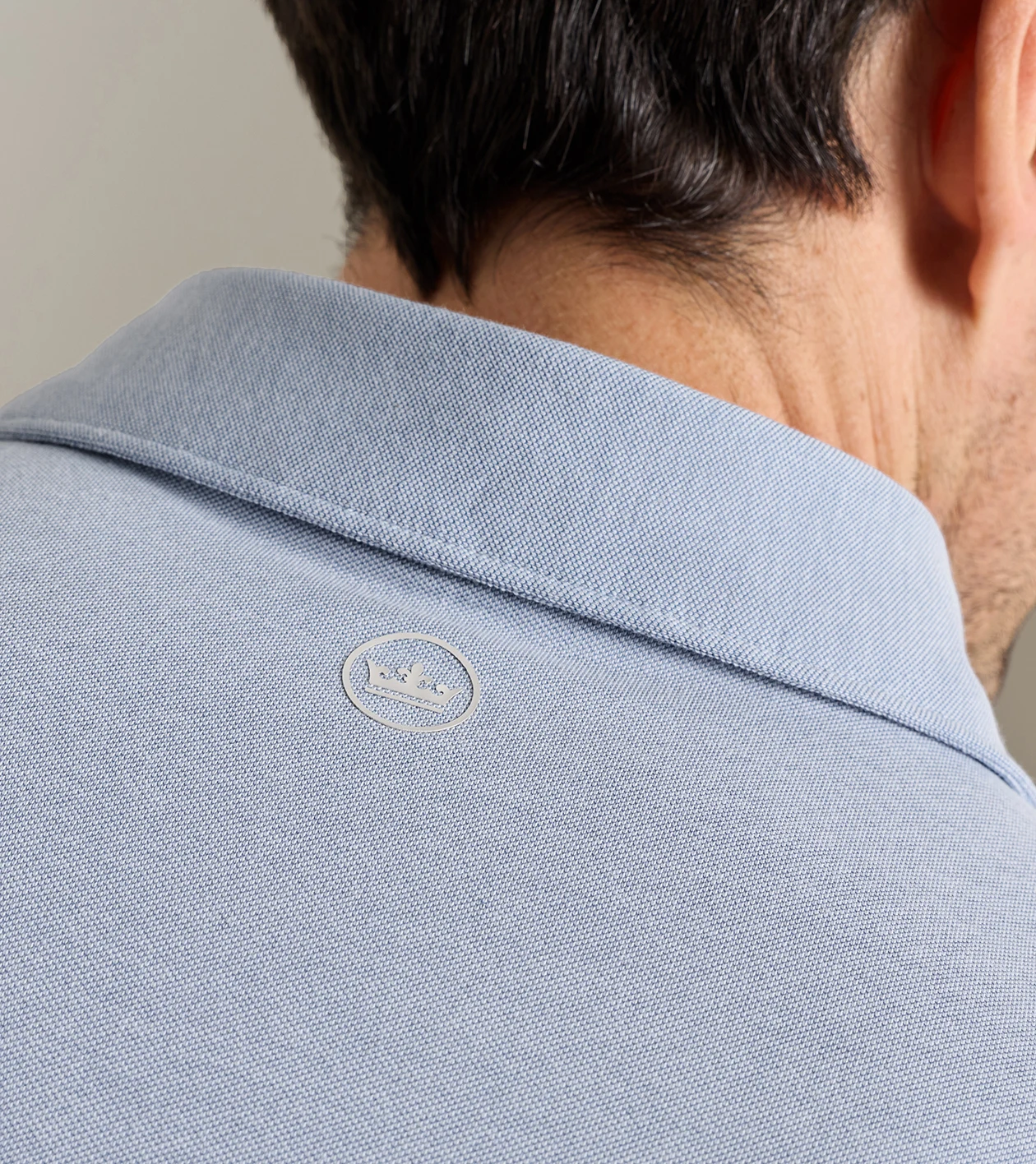 Albatross Cotton-Blend Piqu&eacute; Polo in WINDY BLUE - Alternate Image 3