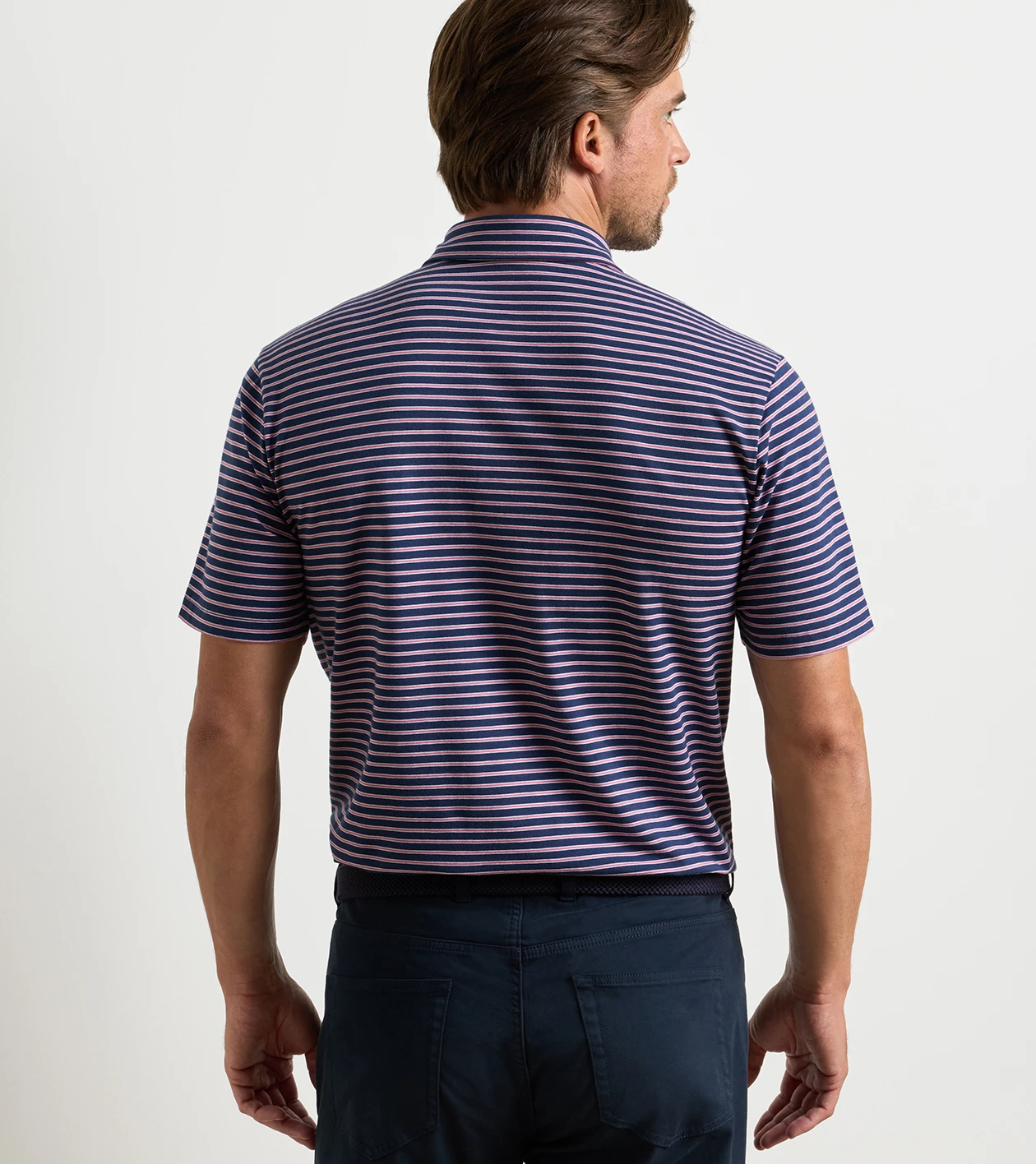 Tripp Crown Flex Cotton Short-Sleeve Polo in ATLANTIC NAVY - Alternate Image 2
