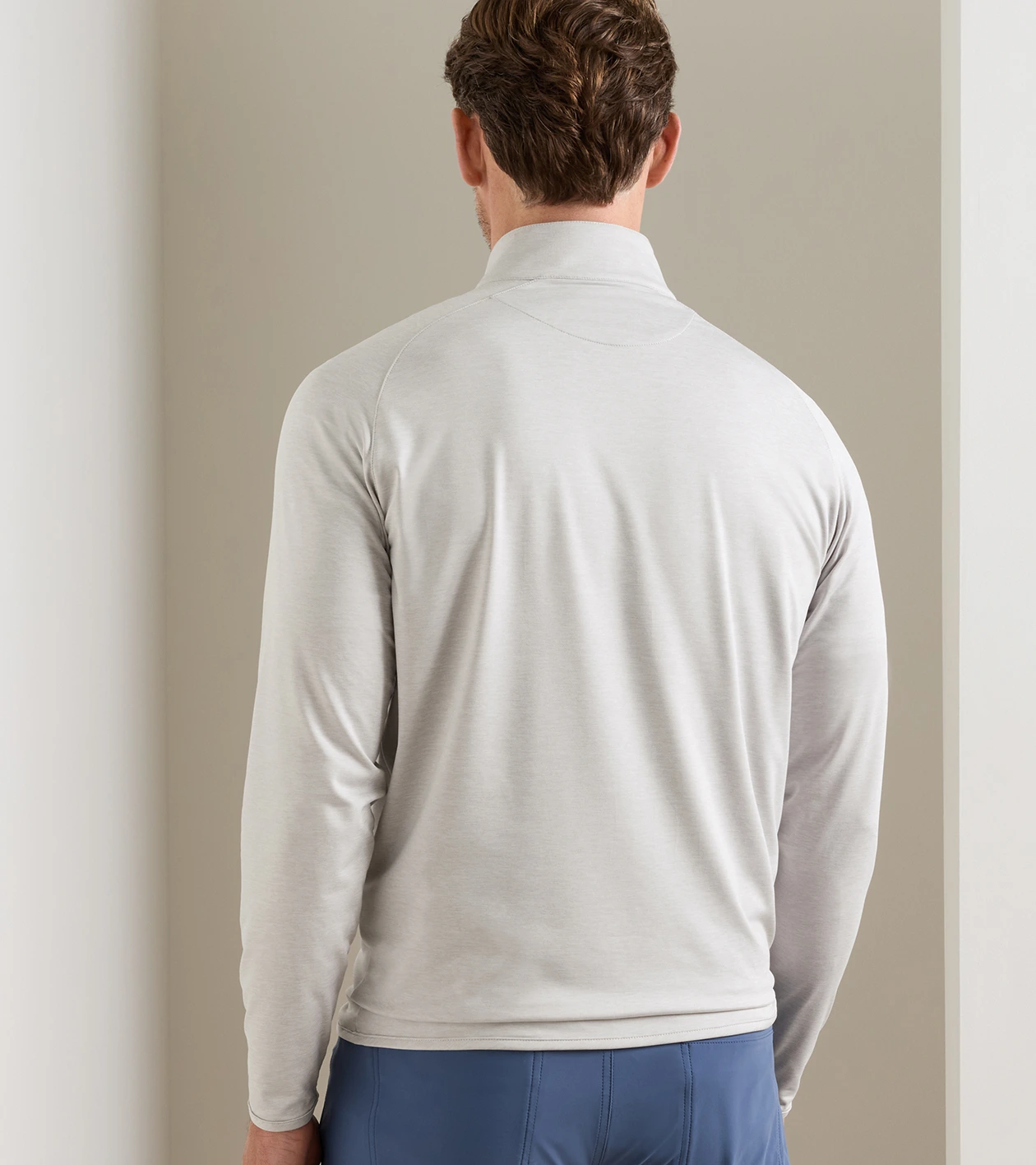 Stealth Performance Quarter-Zip in British Grey - Alternate Image 2