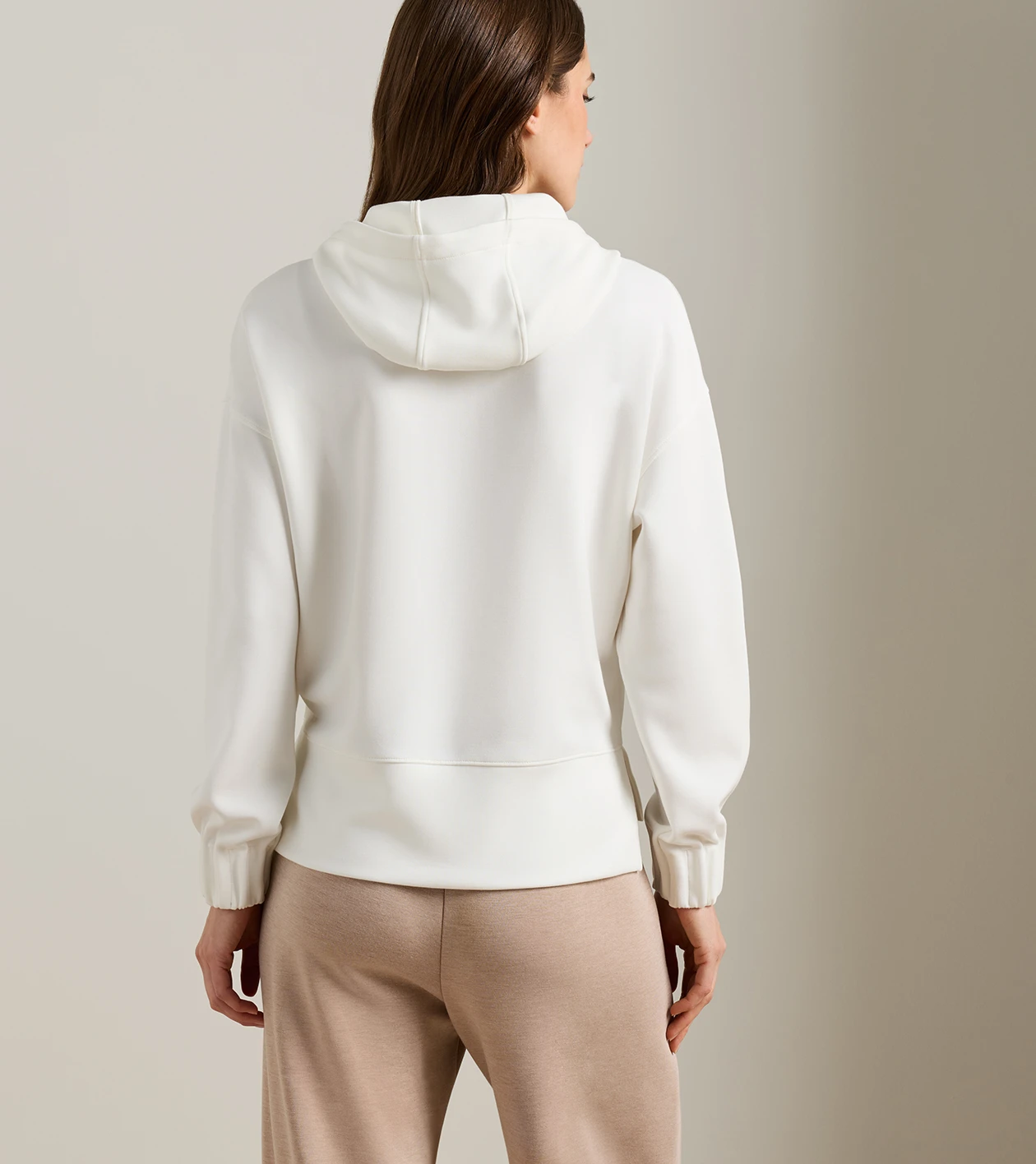 Flora Knit Hoodie in SOFT WHITE - Alternate Image 2