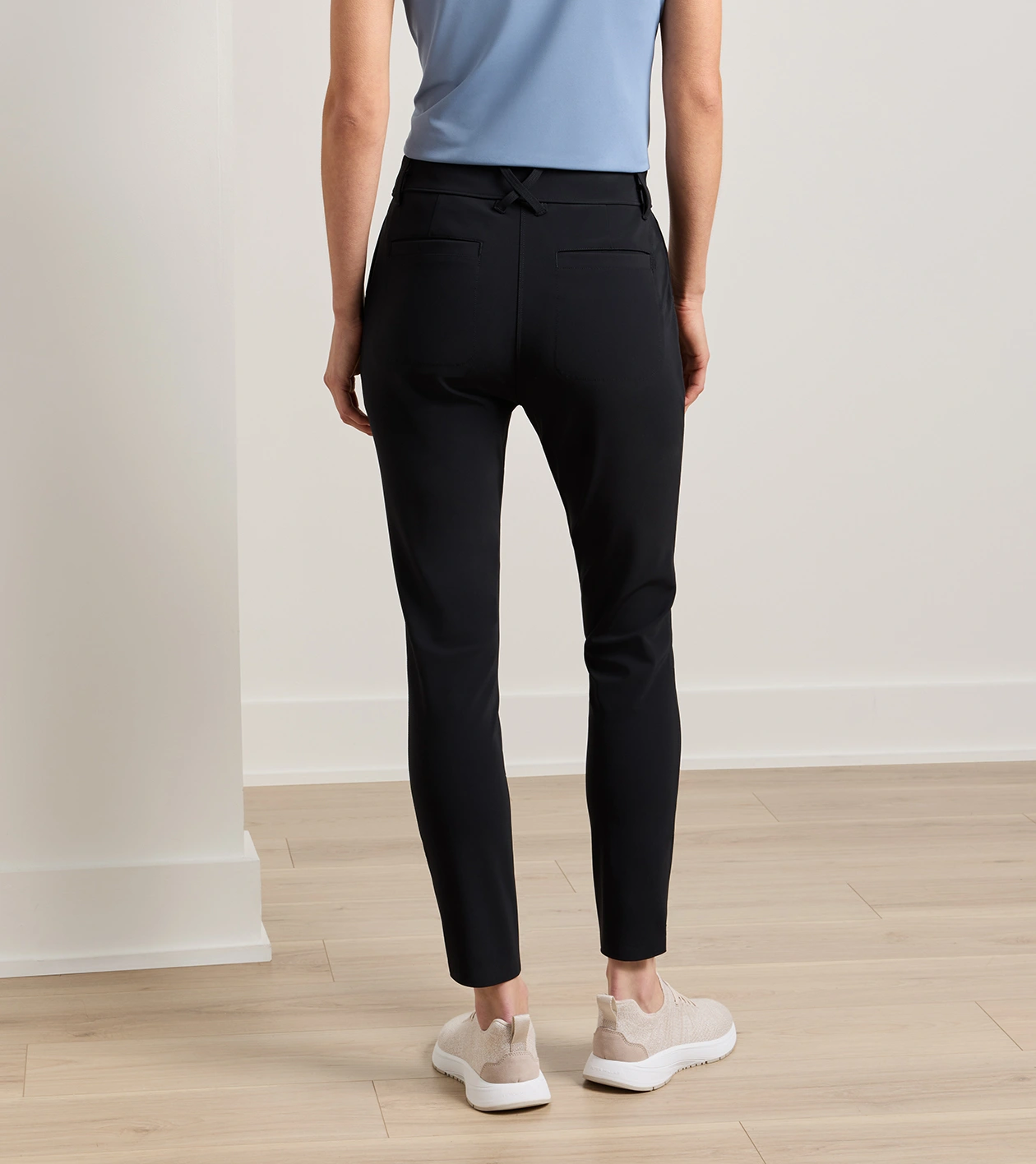Bingham High Stretch Bonded Ankle Pant in Black - Alternate Image 2