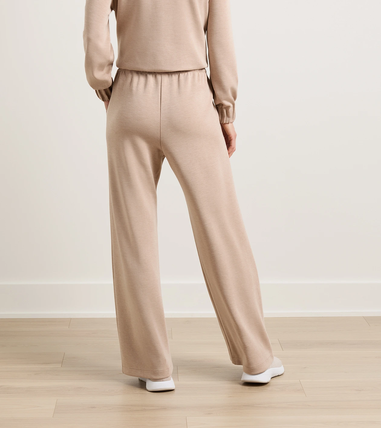 Flora Knit Melange Track Pant in CAMEL - Alternate Image 2