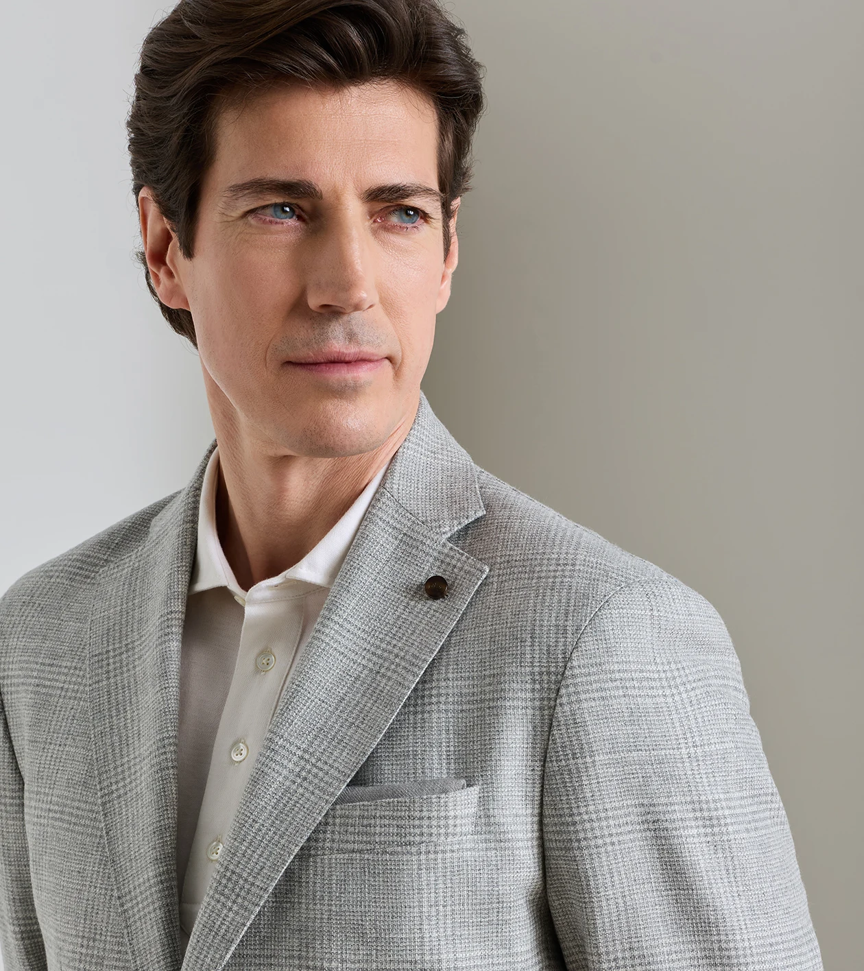 Wool Pocket Square in Nickel - Alternate Image 1