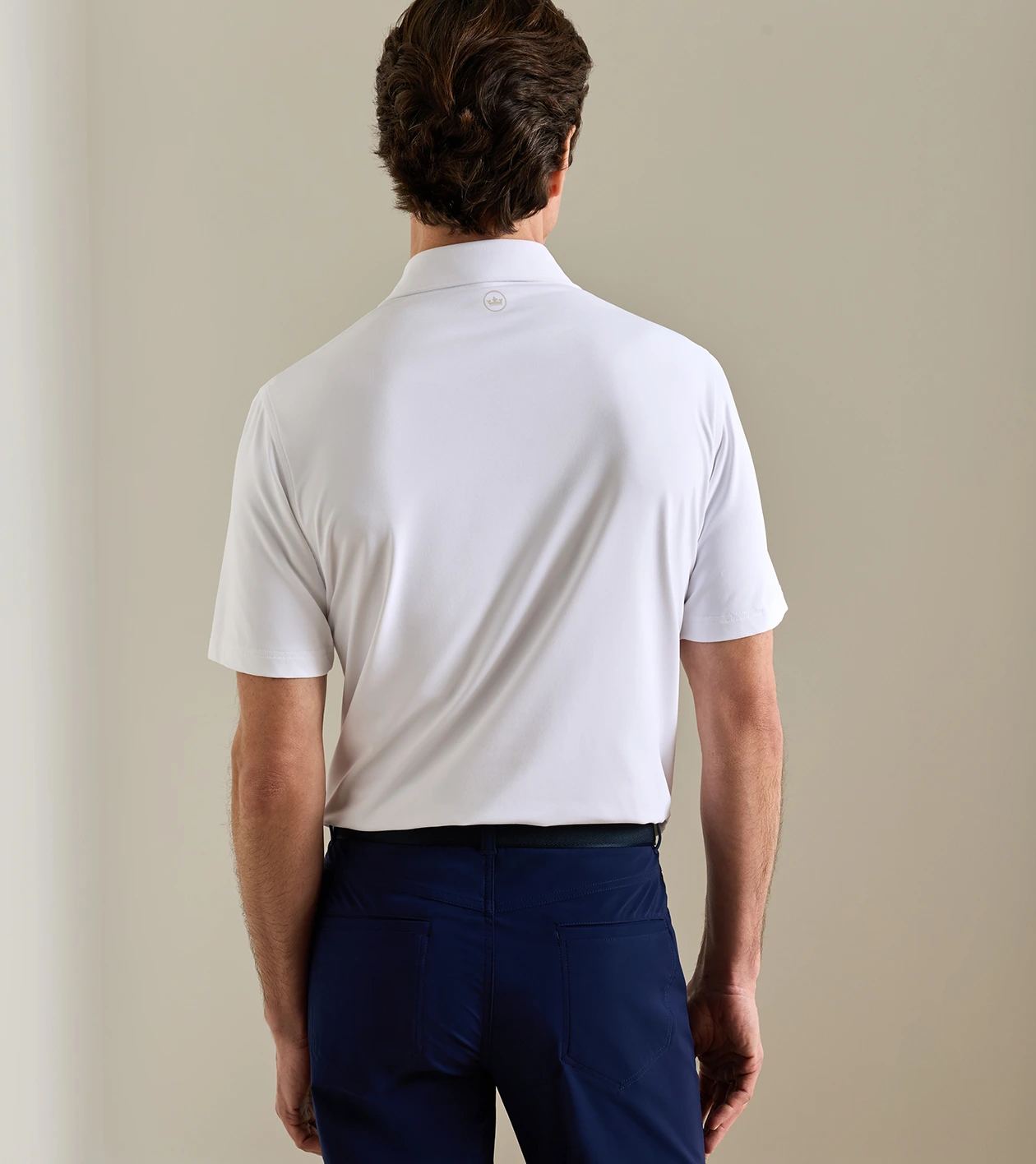 Solid Performance Jersey Polo in White - Alternate Image 2
