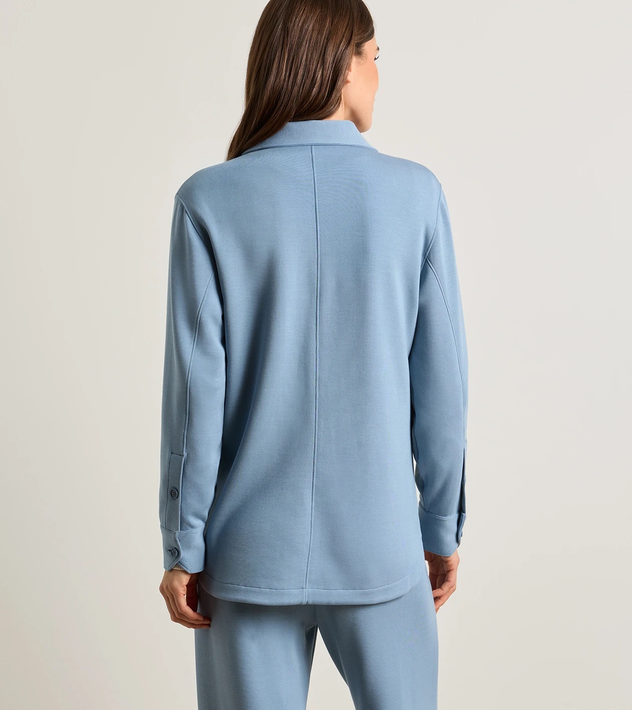 Flora Knit Chore Coat in RAINWATER - Alternate Image 2