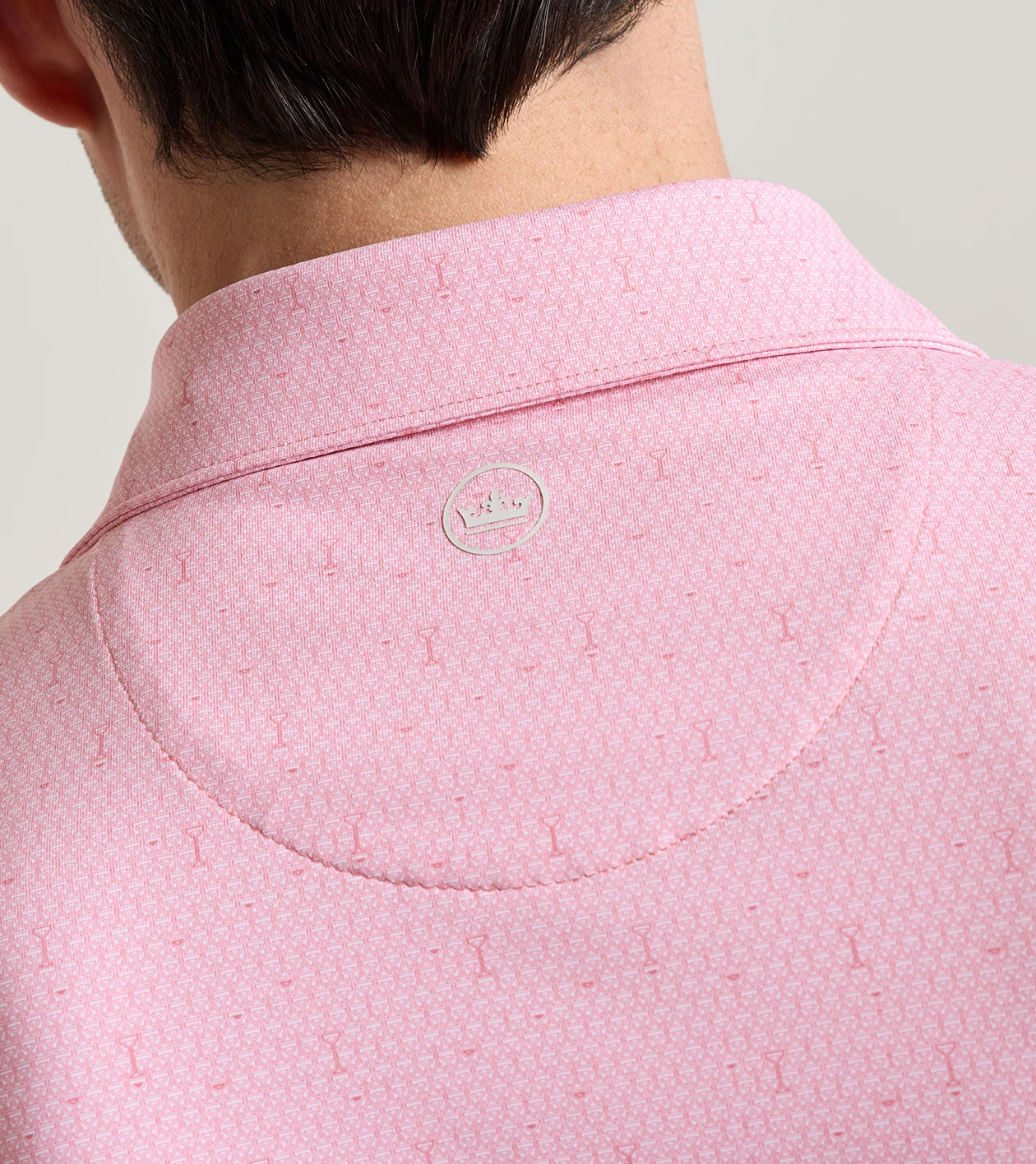 Fifty-Fifty Performance Jersey Polo in MELROSE PINK - Alternate Image 3