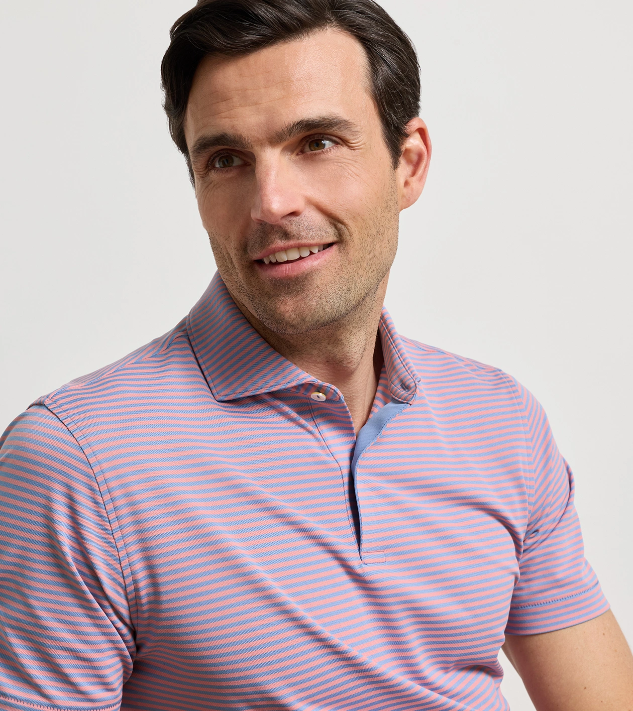 Verse Performance Mesh Polo in WINDY BLUE / MELROSE PINK - Alternate Image 4