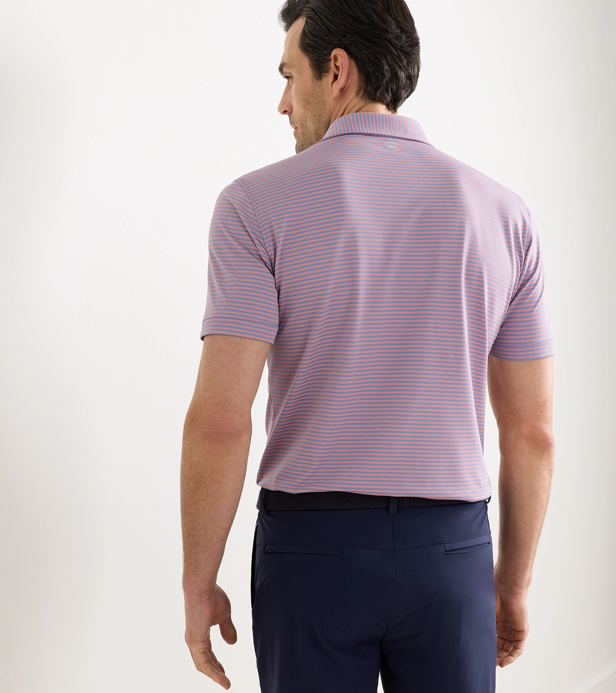 Verse Performance Mesh Polo in WINDY BLUE / MELROSE PINK - Alternate Image 2
