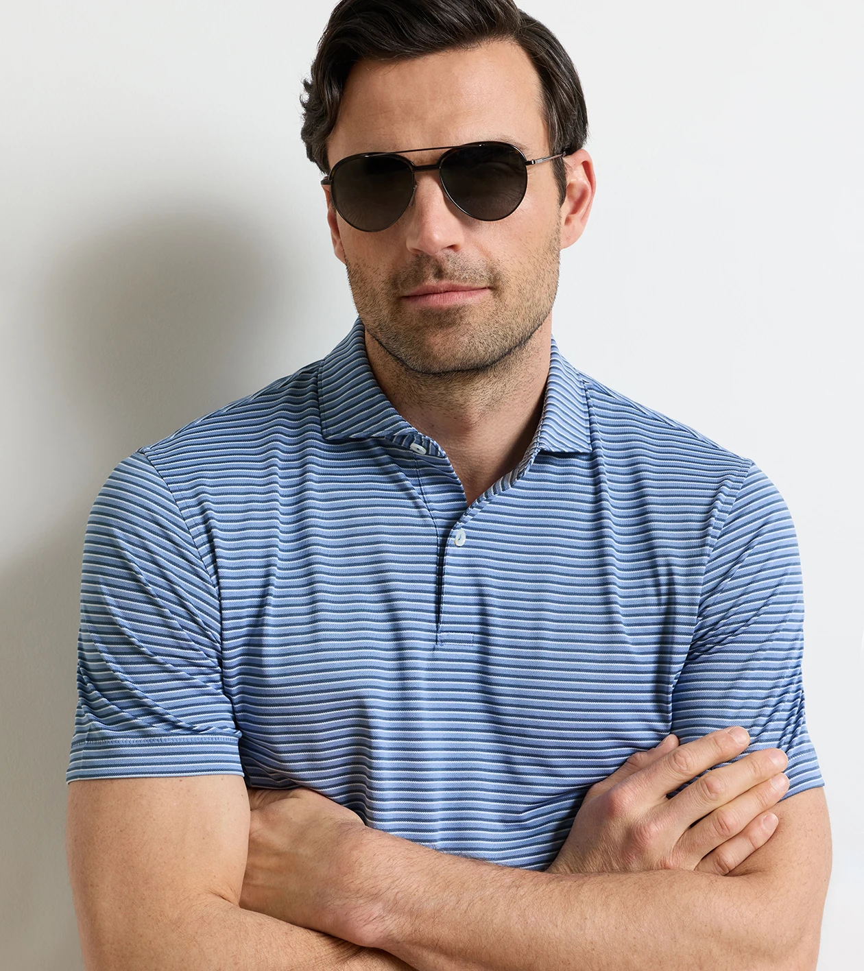 Tempo Performance Mesh Polo in WINDY BLUE - Alternate Image 4