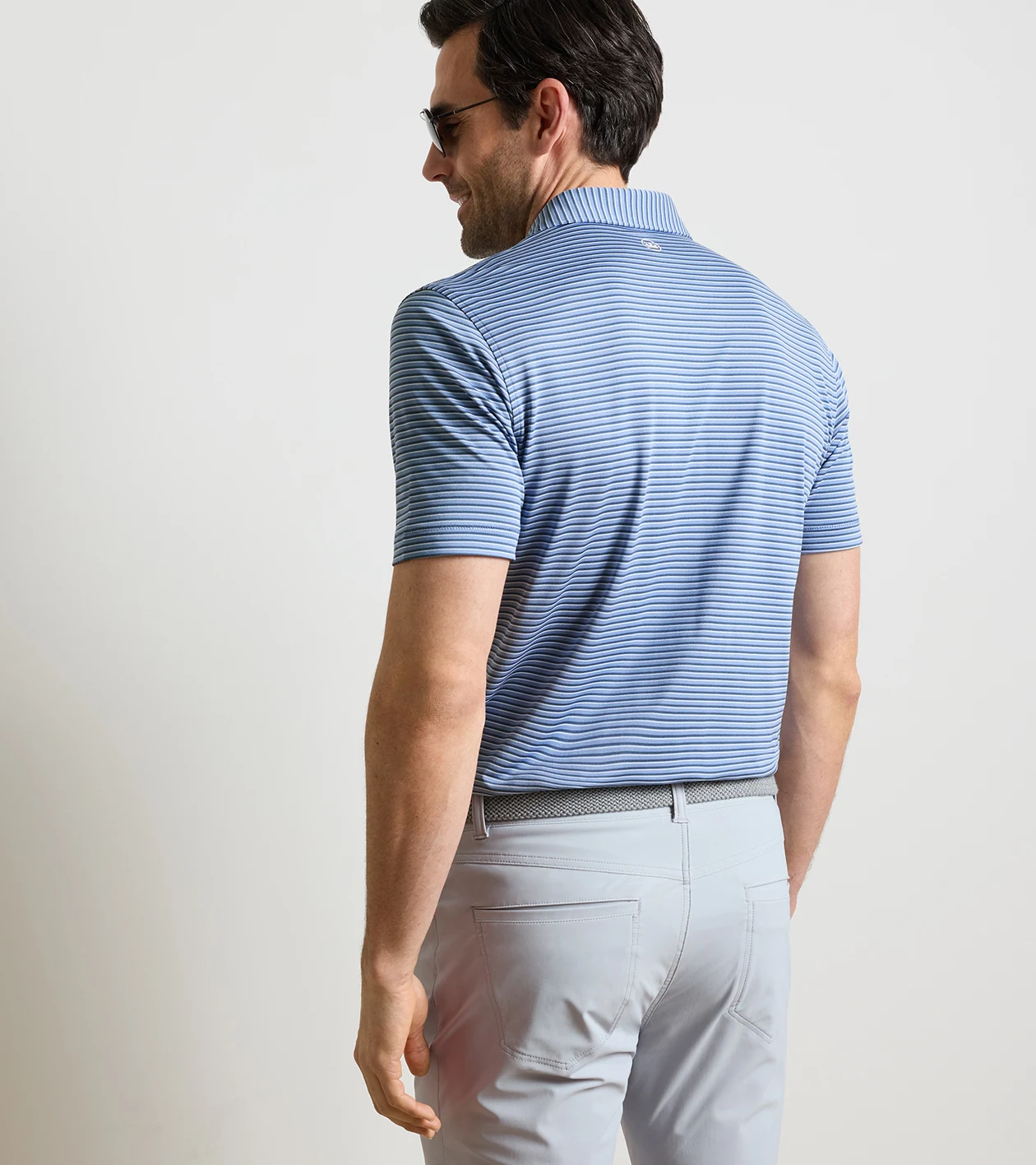 Tempo Performance Mesh Polo in WINDY BLUE - Alternate Image 2