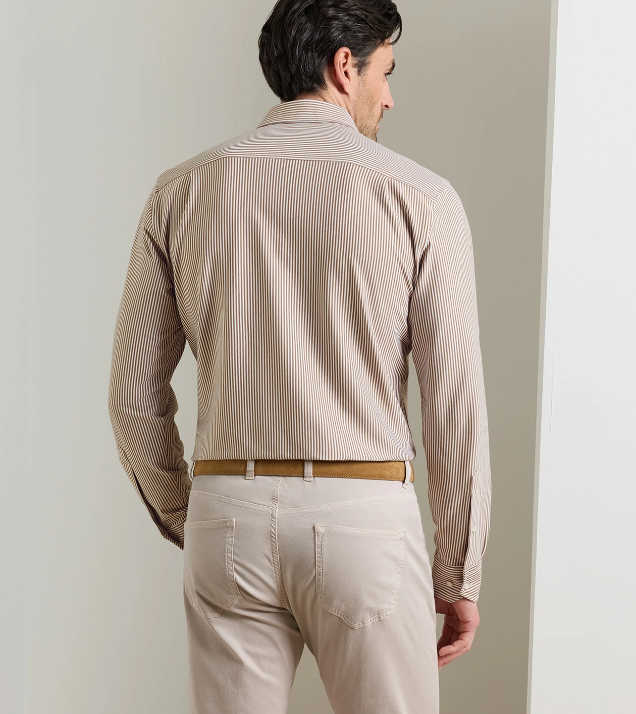 Excursionist Flex Stripe Sport Shirt in NUTMEG - Alternate Image 2