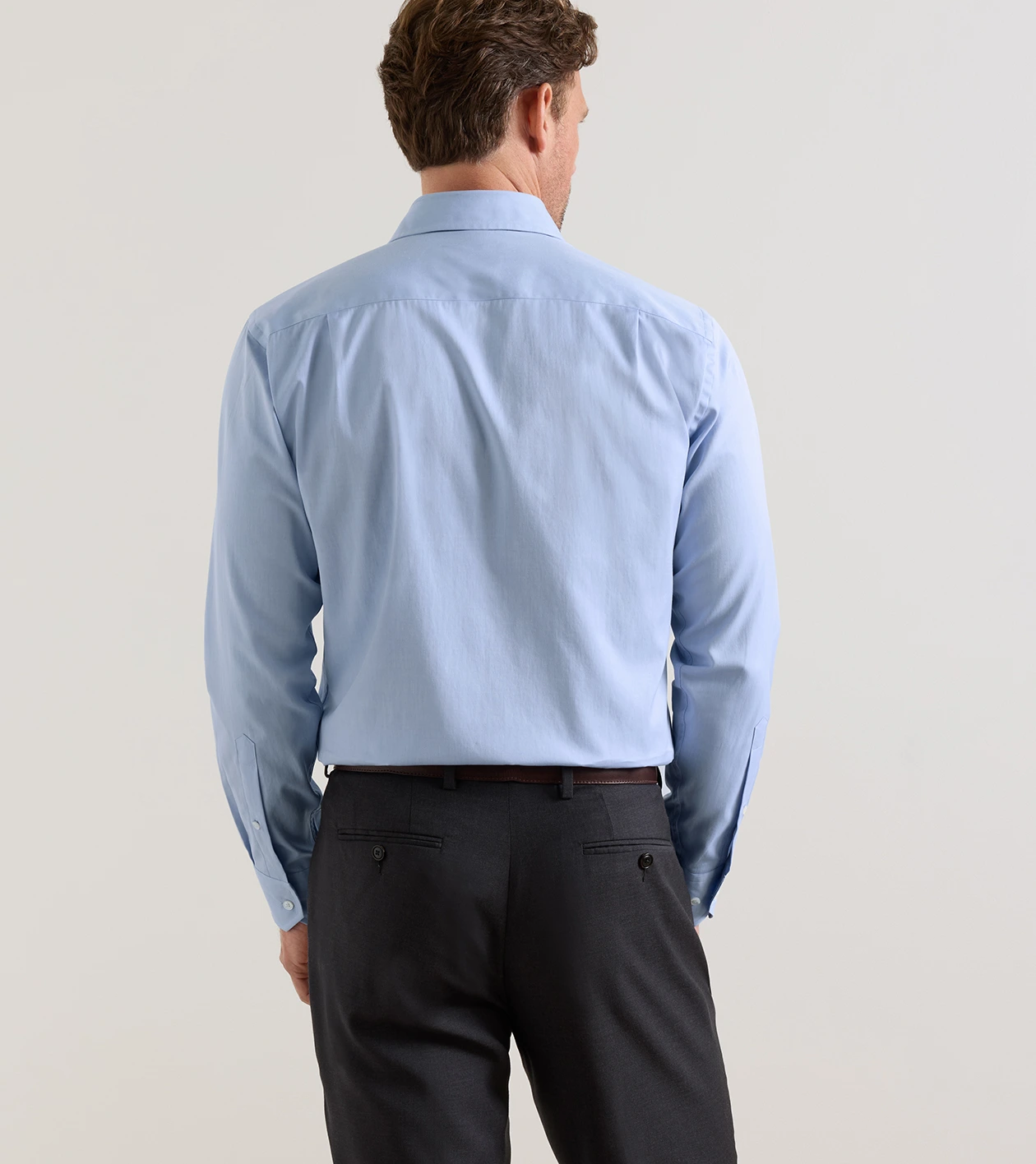 Mariner Sea Island Cotton Sport Shirt in Blue Frost - Alternate Image 2