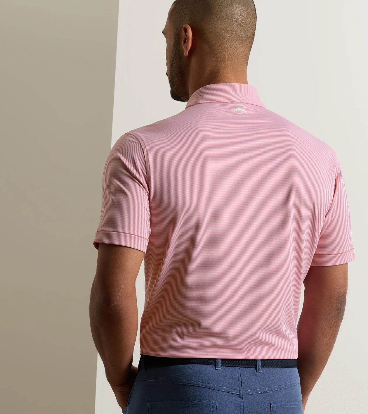 Jubilee Performance Jersey Polo in RED CORAL - Alternate Image 2