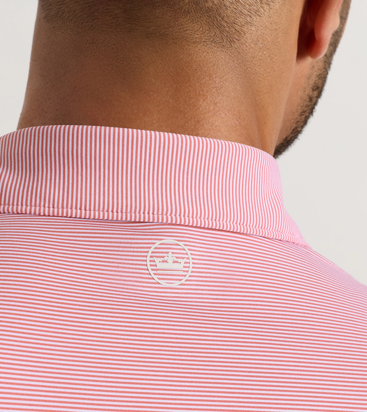 Jubilee Performance Jersey Polo in RED CORAL - Alternate Image 3