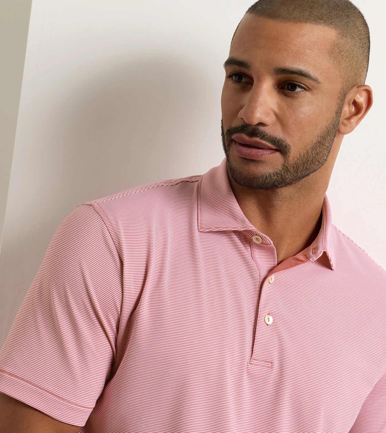 Jubilee Performance Jersey Polo in RED CORAL - Alternate Image 4