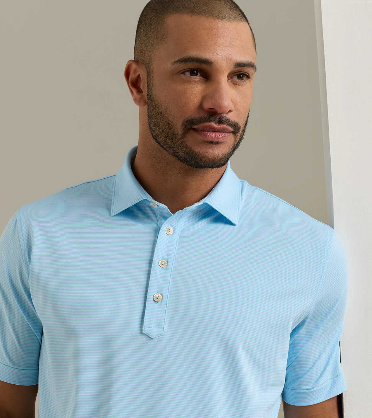 Wynn Performance Jersey Polo in ROBIN BLUE - Alternate Image 4