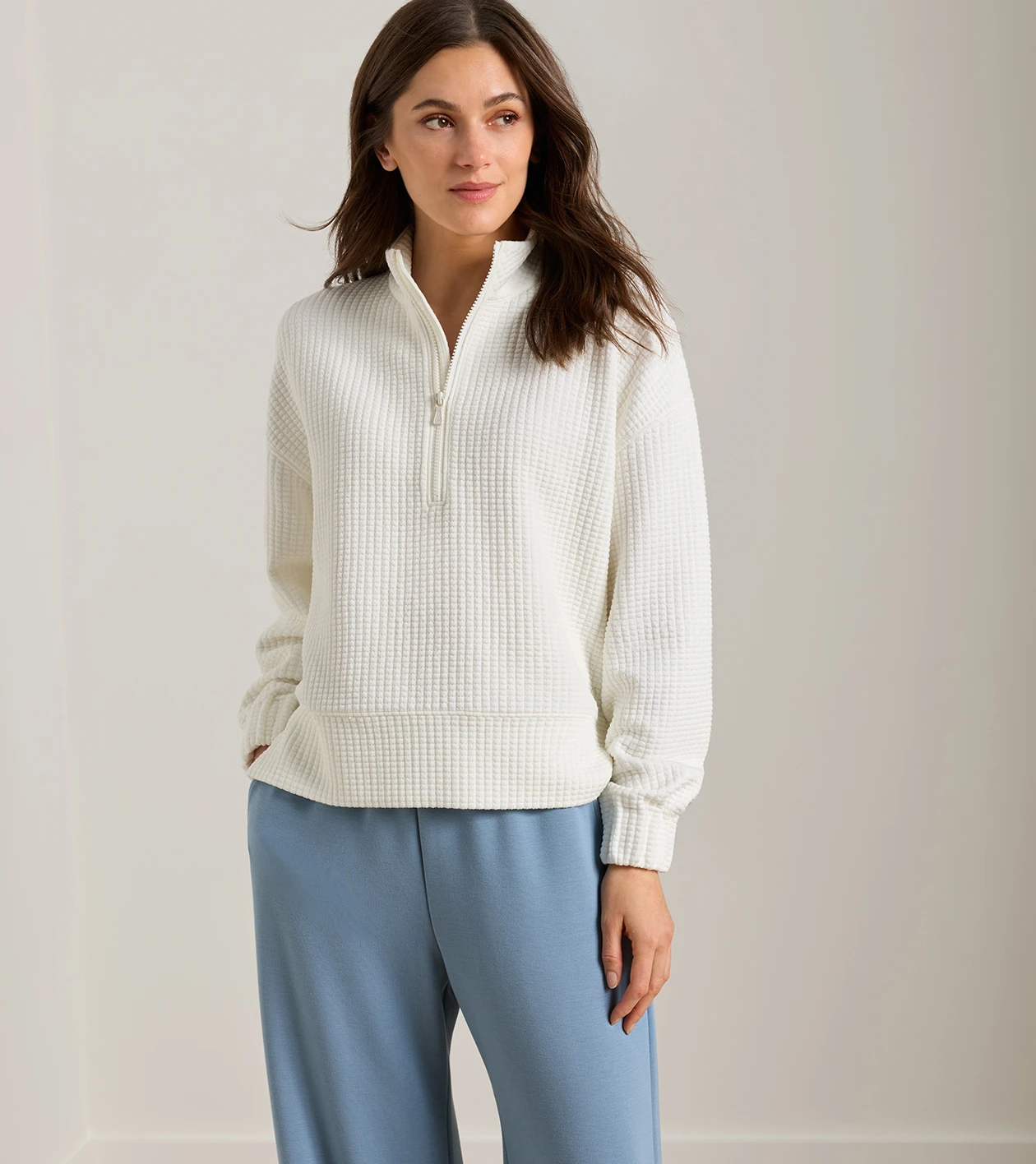 Flora Knit Jacquard Half-Zip Pullover | Women's Tops | Peter Millar