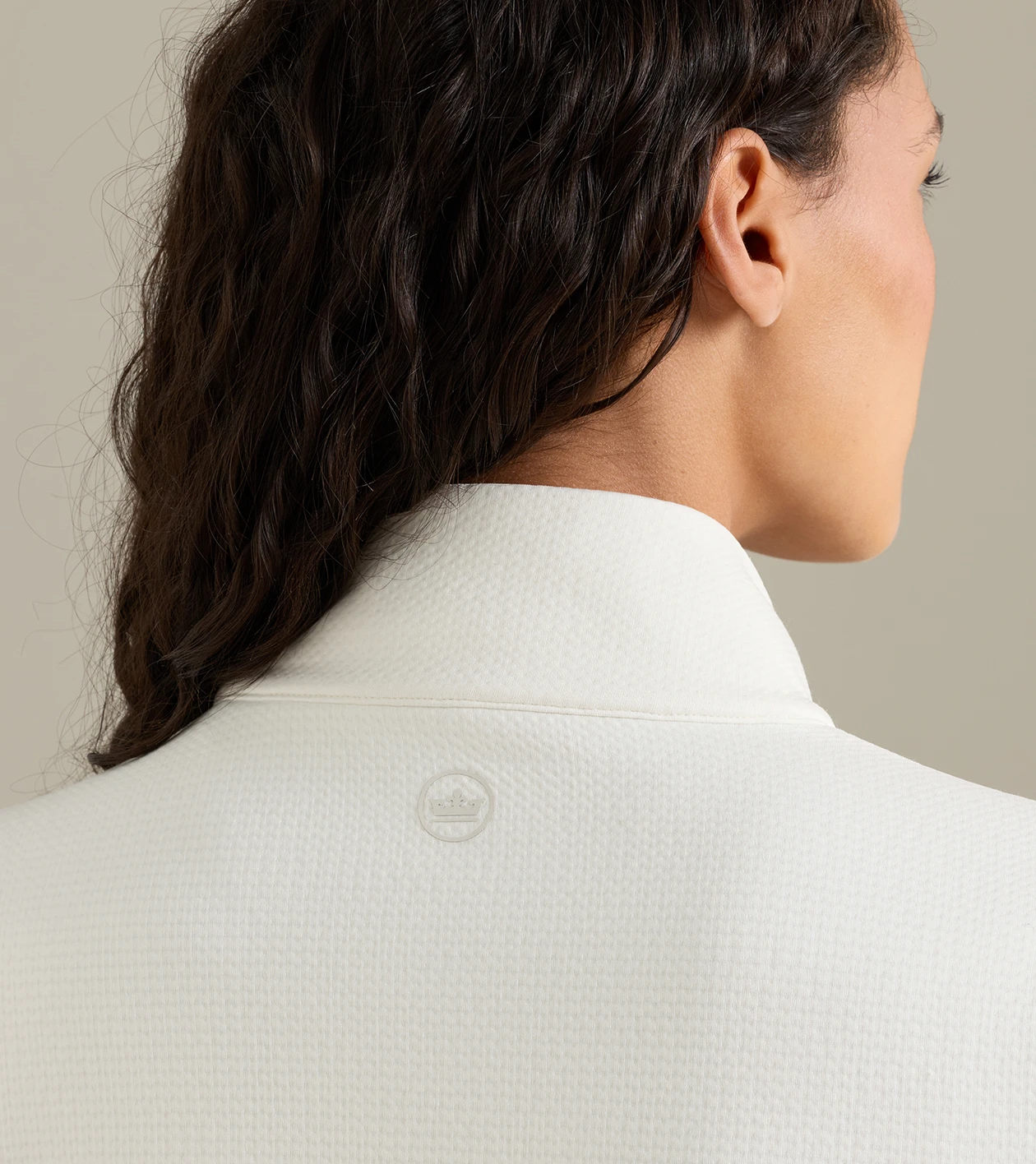 Lumi-Knit Performance Full Zip in SOFT WHITE - Alternate Image 3