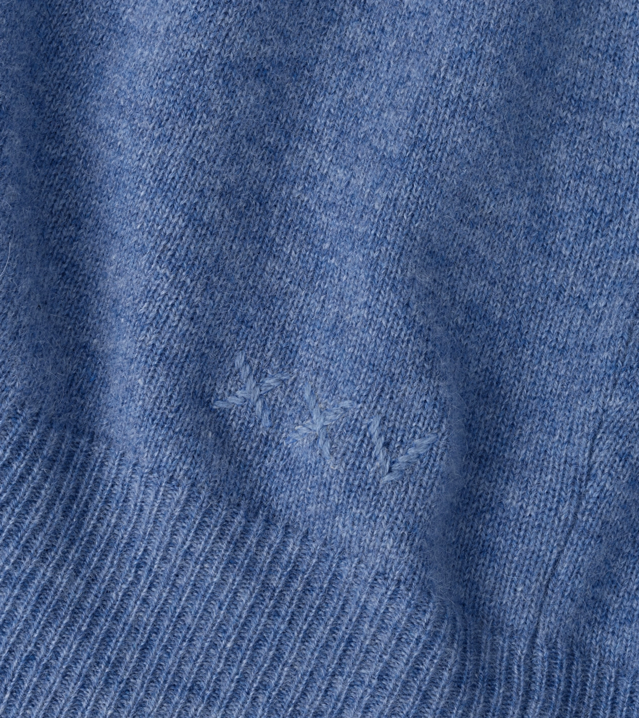 Crown Anniversary Cashmere Quarter Zip Sweater in Astral Blue - Alternate Image 4